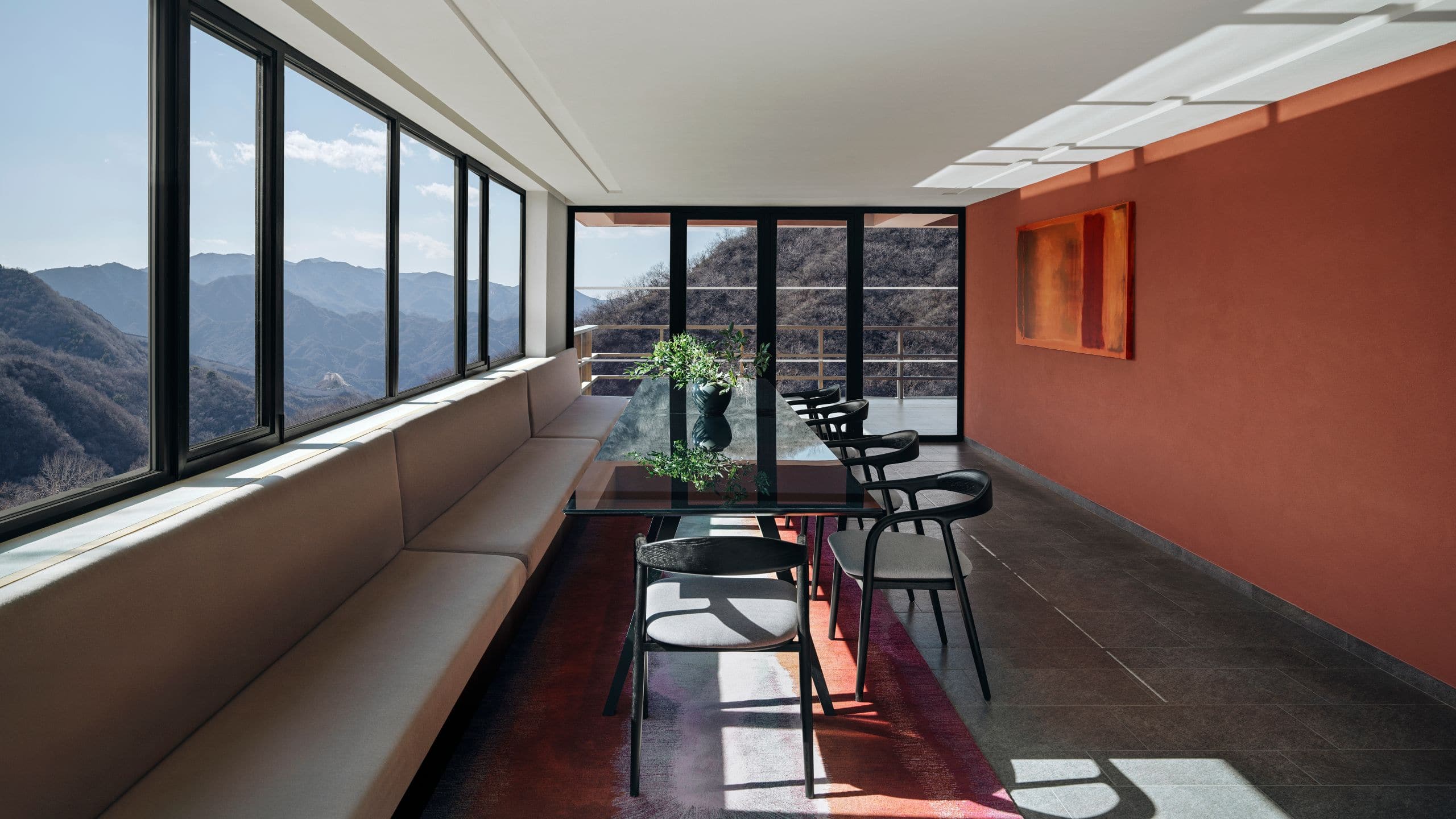 Commune By The Great Wall Cantilever House Dining Room