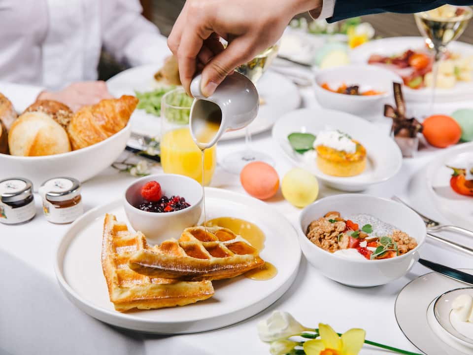 Park Hyatt Zurich Easter Breakfast Waffles