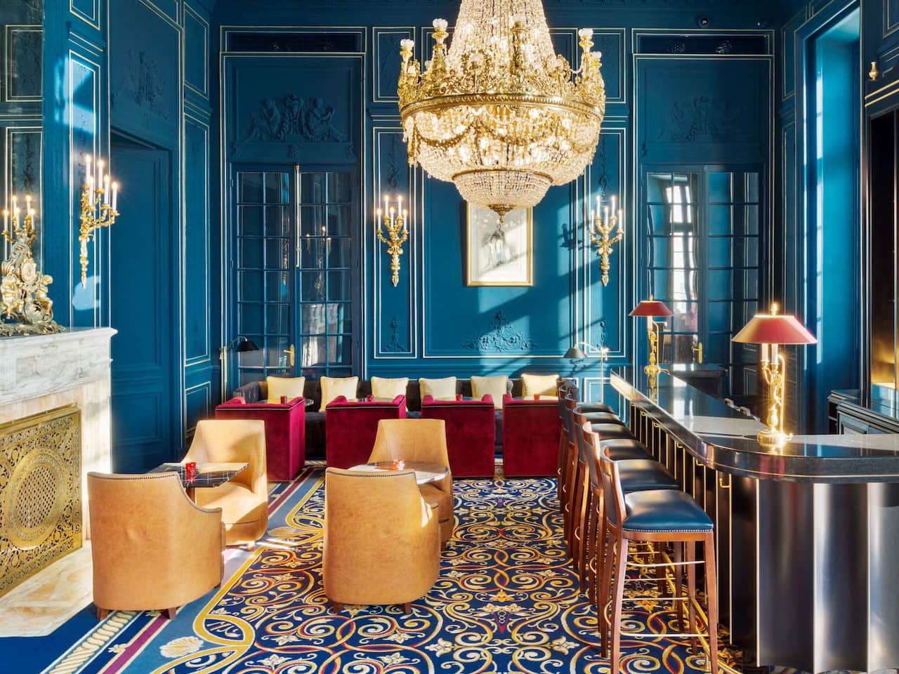 Bar Napoleon III Lustre Chic à l'hôtel du Palais Biarritz