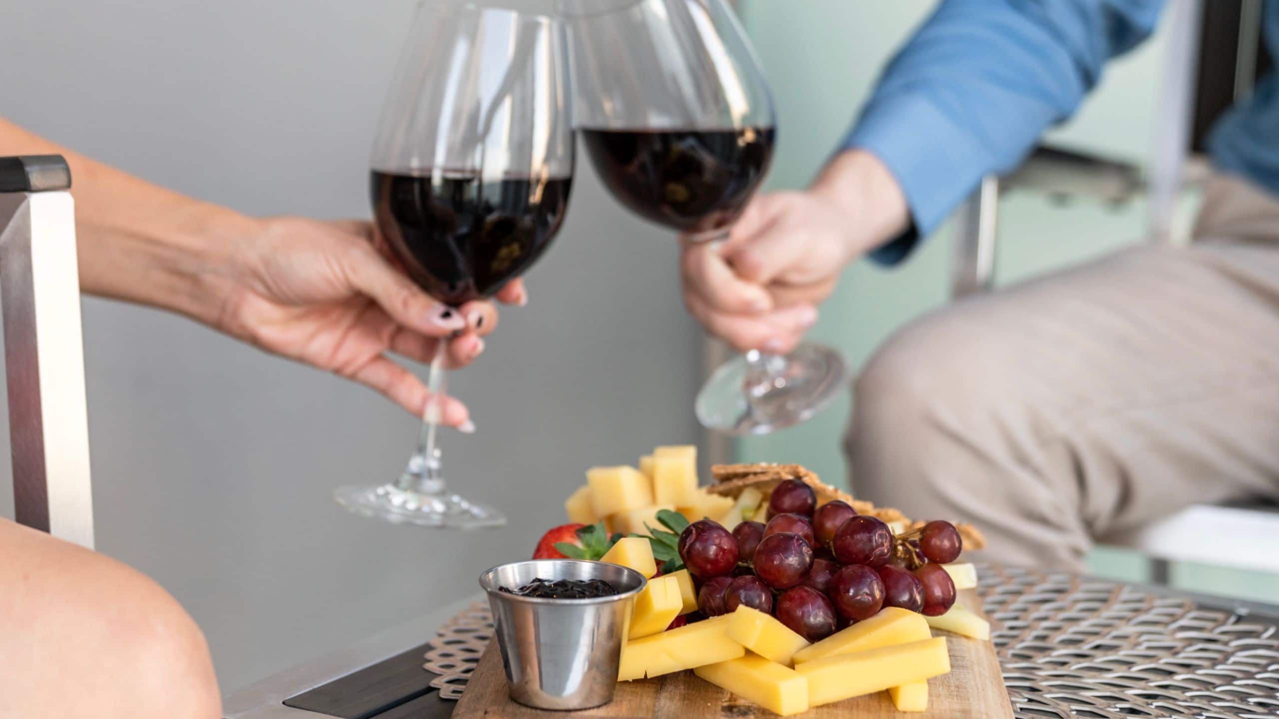 Hyatt Centric Brickell Miami Guestroom Cheese And Wine Spread