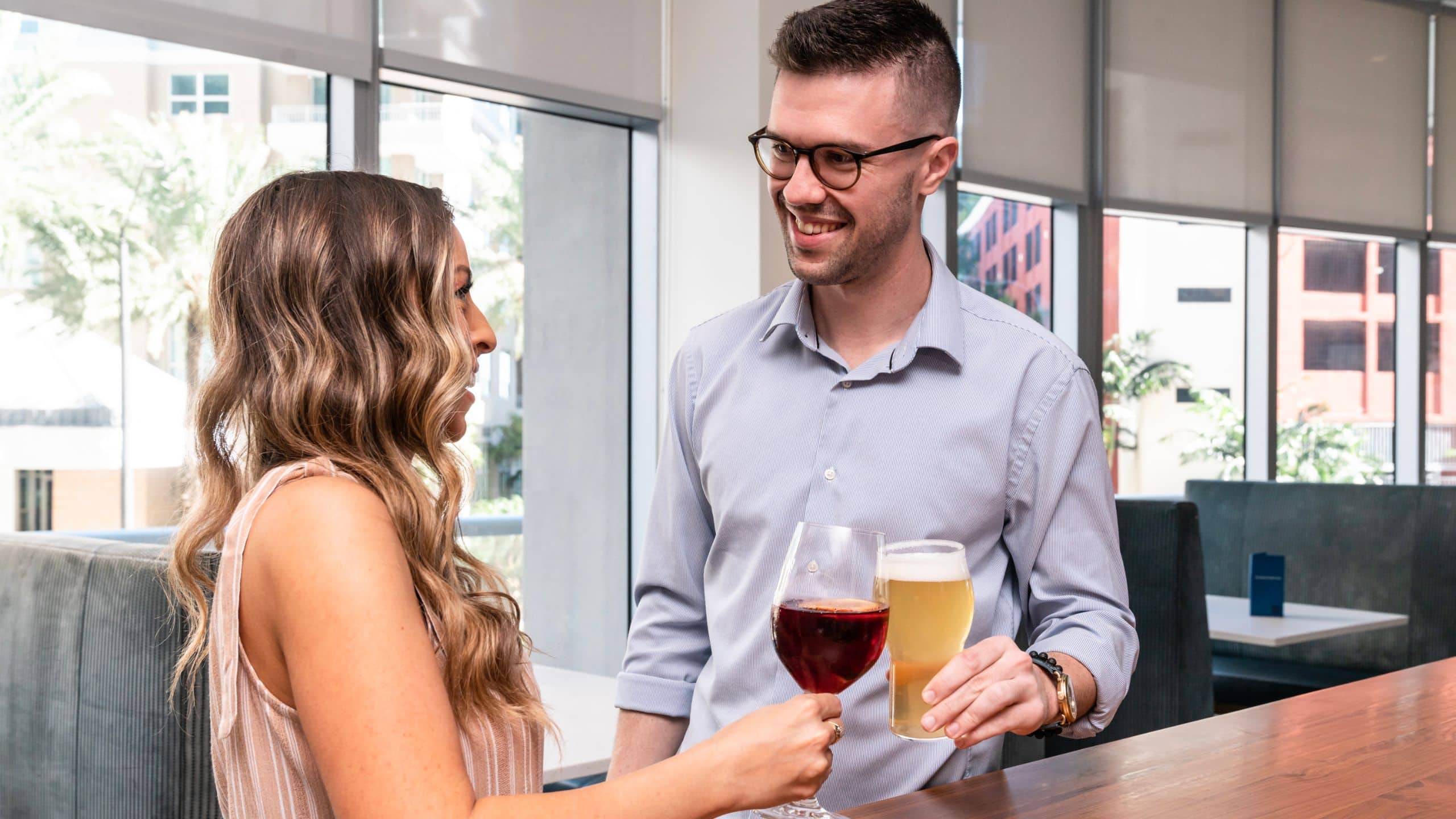 Hyatt Centric Brickell Miami Couple Cocktails