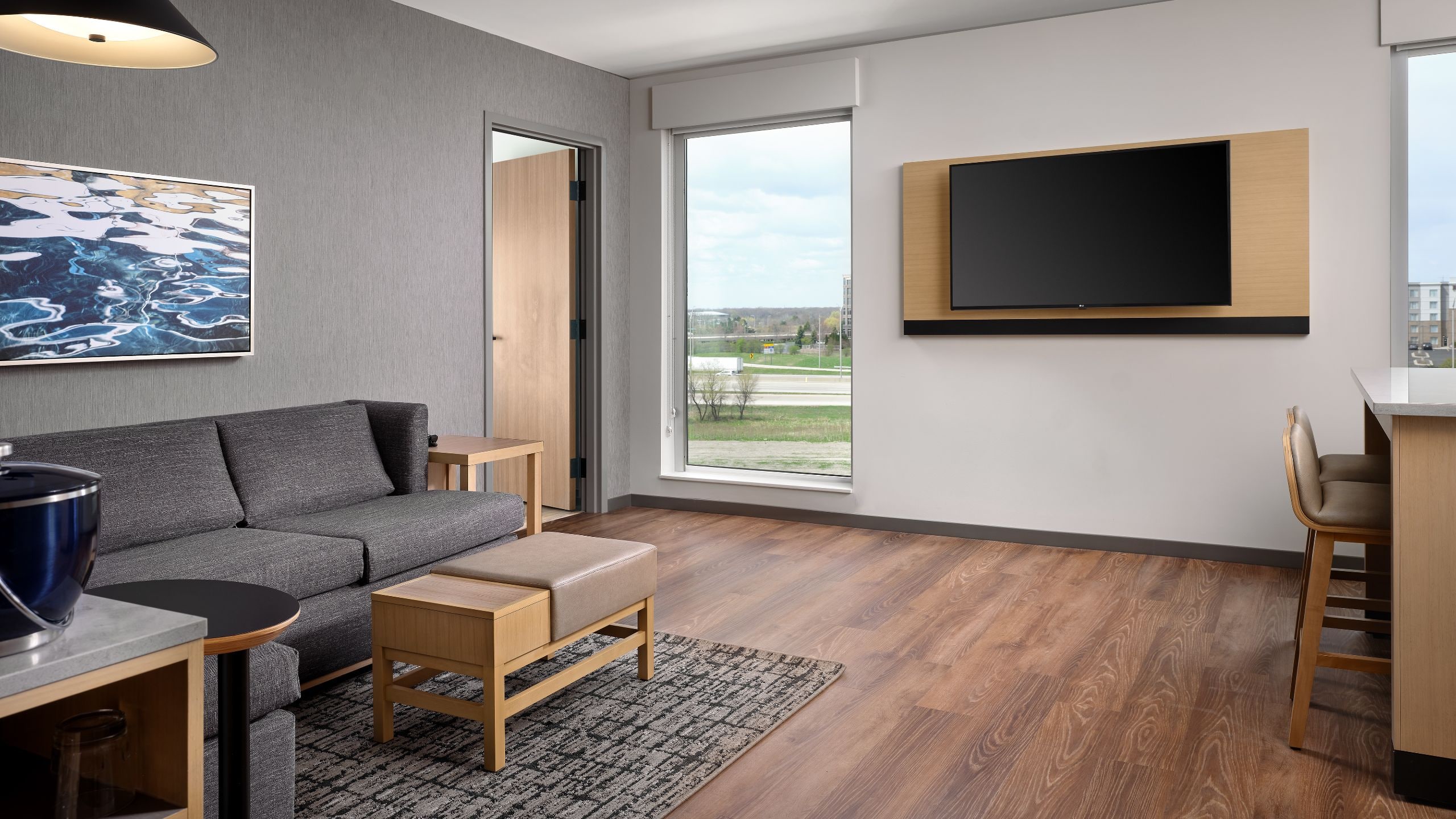 The Forester Hotel One Bedroom King Suite Living