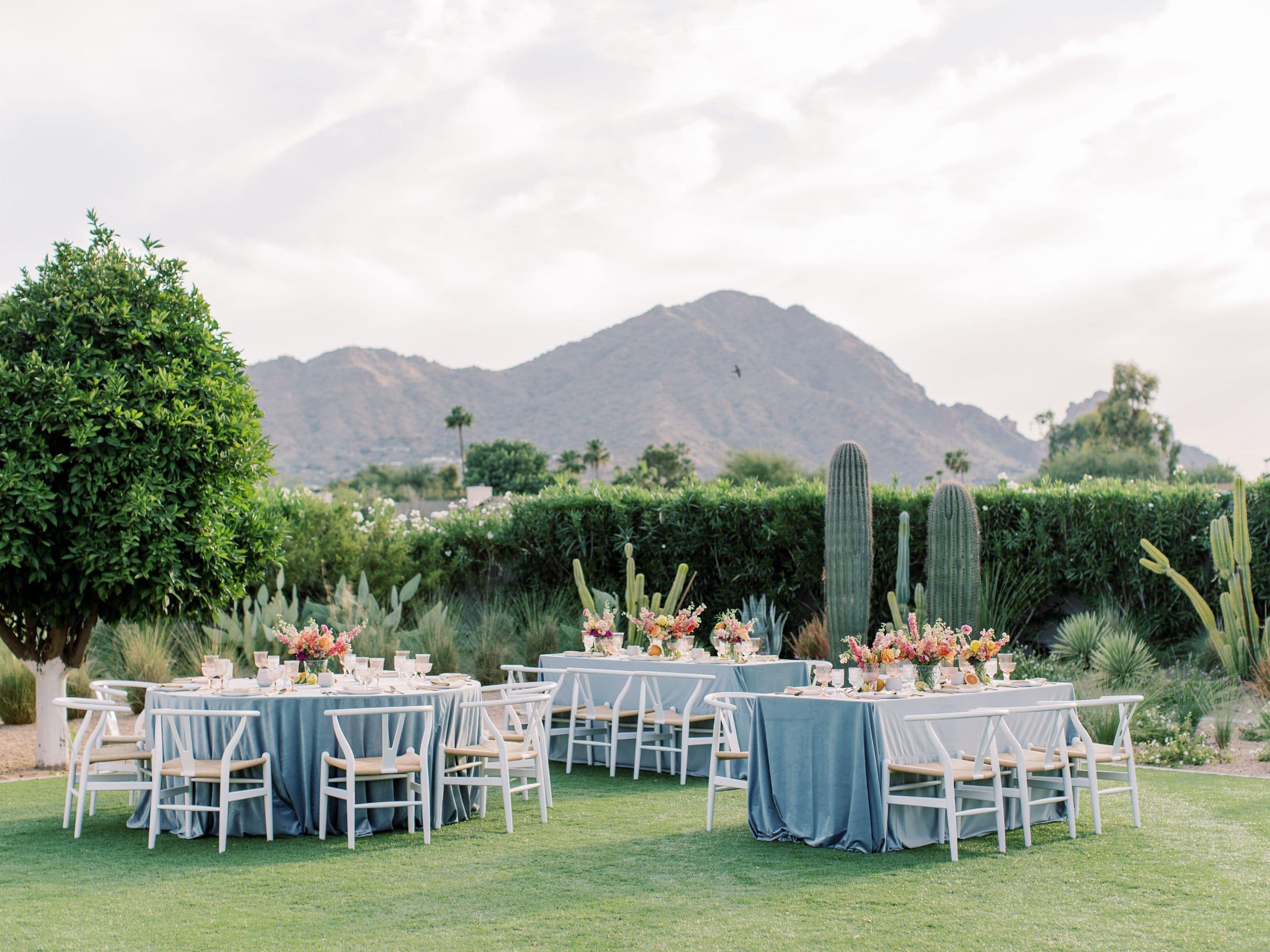 Andaz Scottsdale Resort & Bungalows Wedding Cholla Lawn Reception Dinner