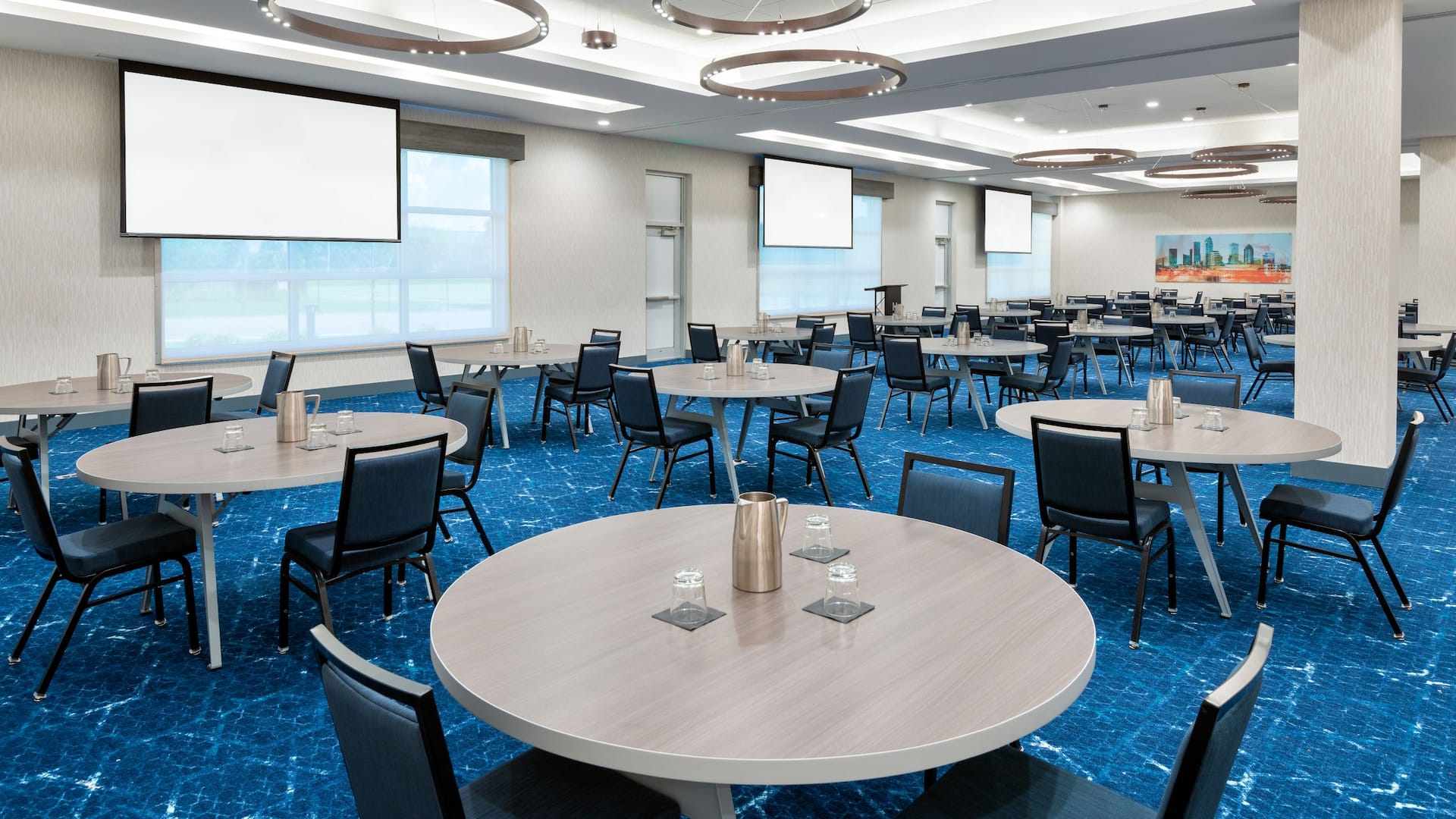 Hyatt House Tampa Airport / Westshore Skyway Ballroom Crescent Round Seating