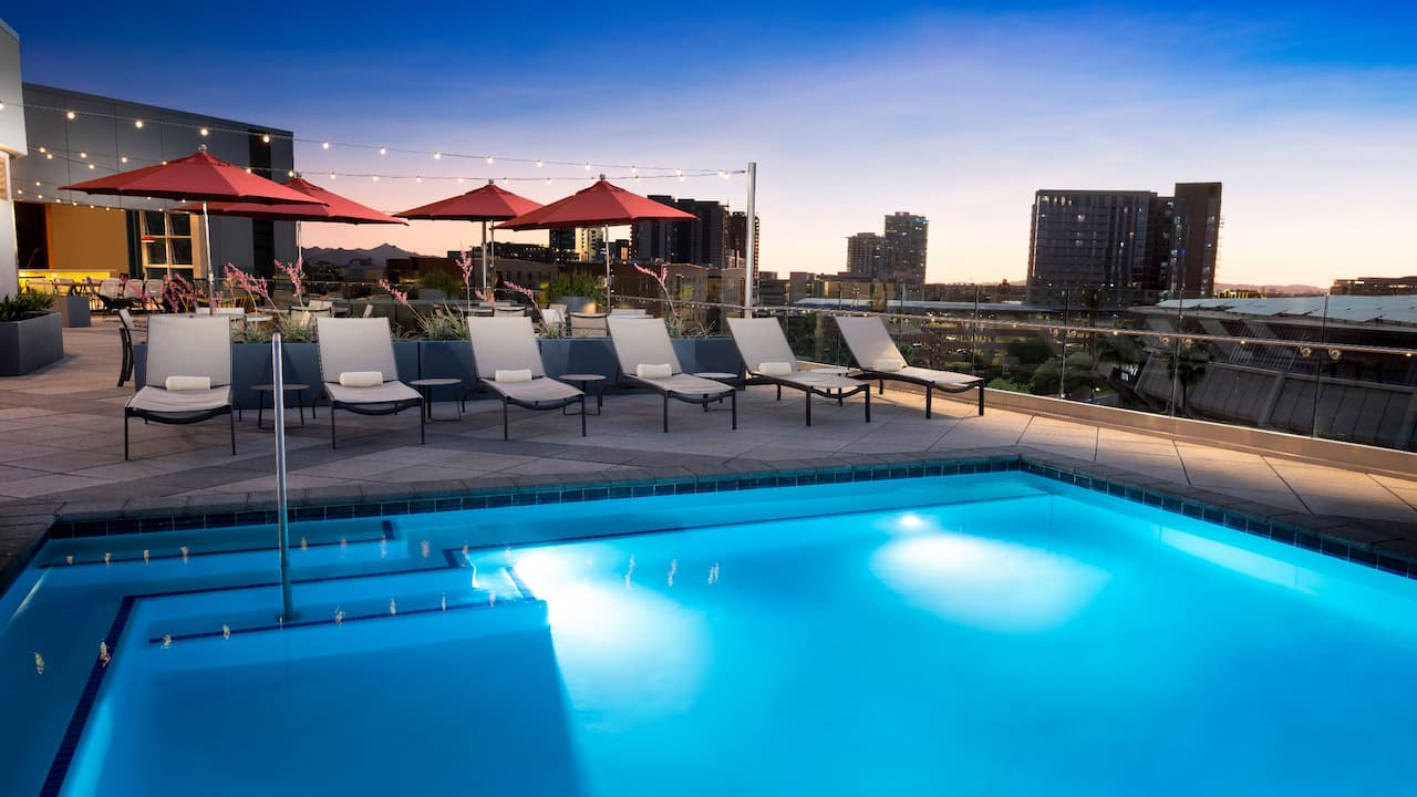 Rooftop Outdoor Pool with Sol Diablo Seating