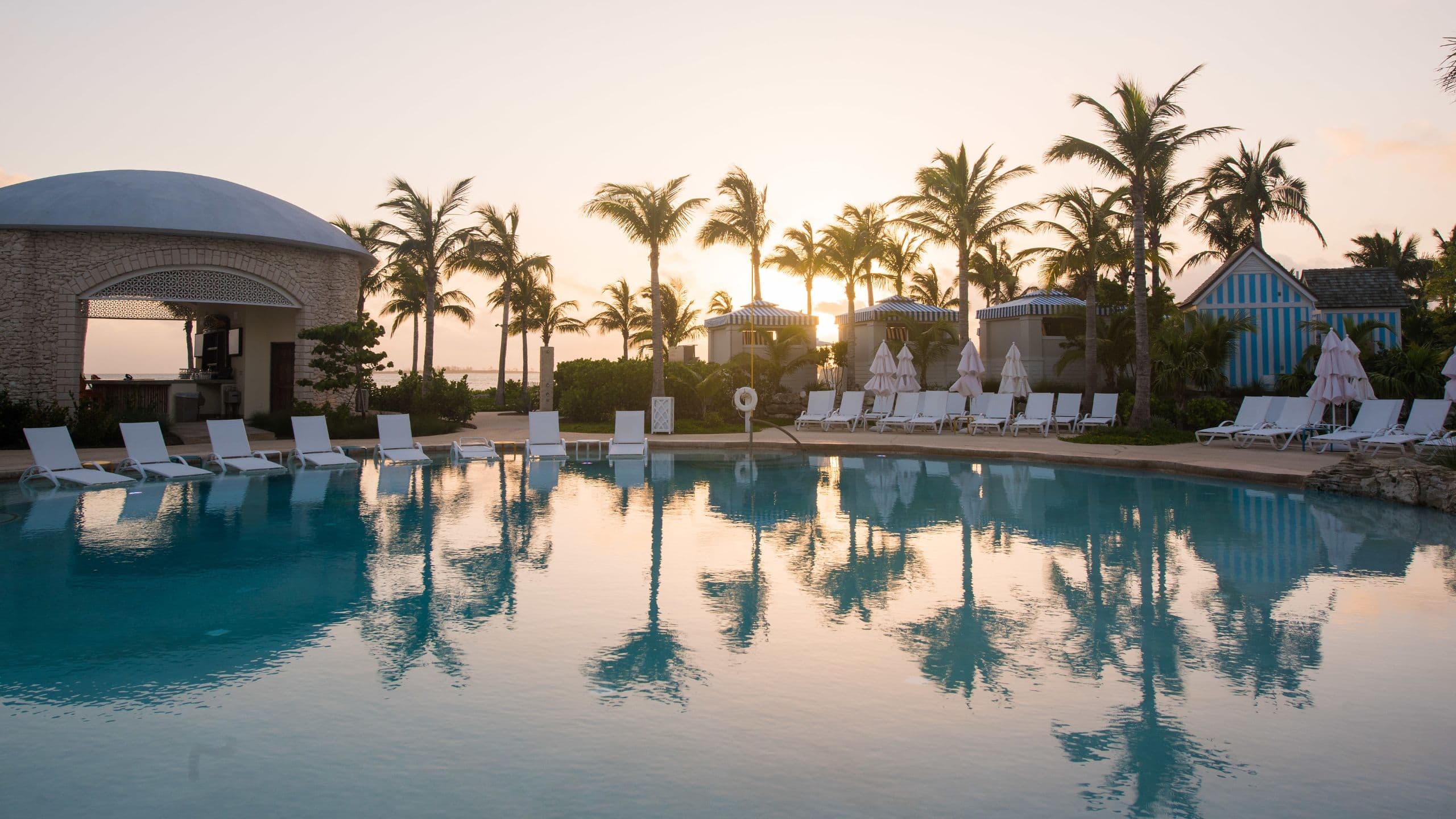 Grand Hyatt Baha Mar Drift Pool Sunset Reflection