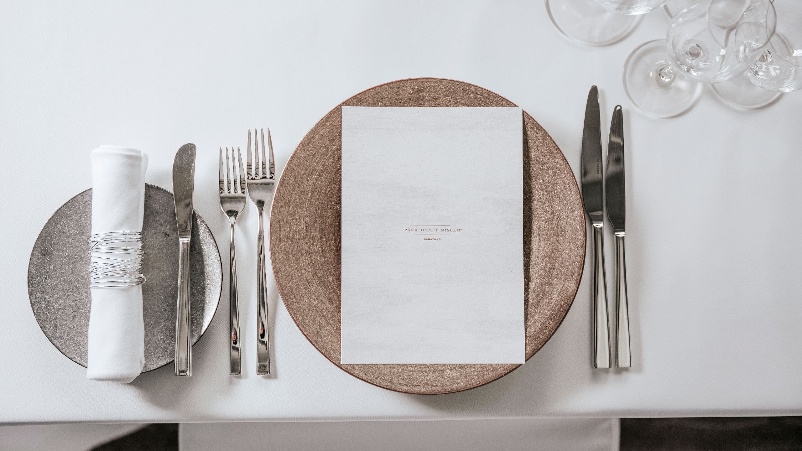 Park Hyatt Niseko Hanazono Wedding Table Setup