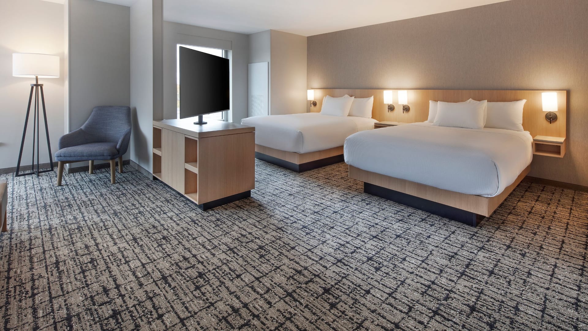 Hyatt Place Moncton / Downtown Two Queen View Room Set Up