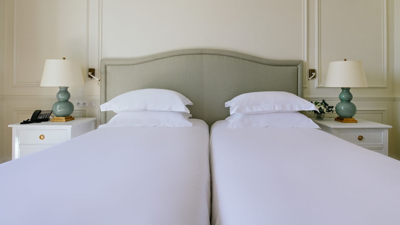 Twin bed at Hotel du Palais in Biarritz Hyatt