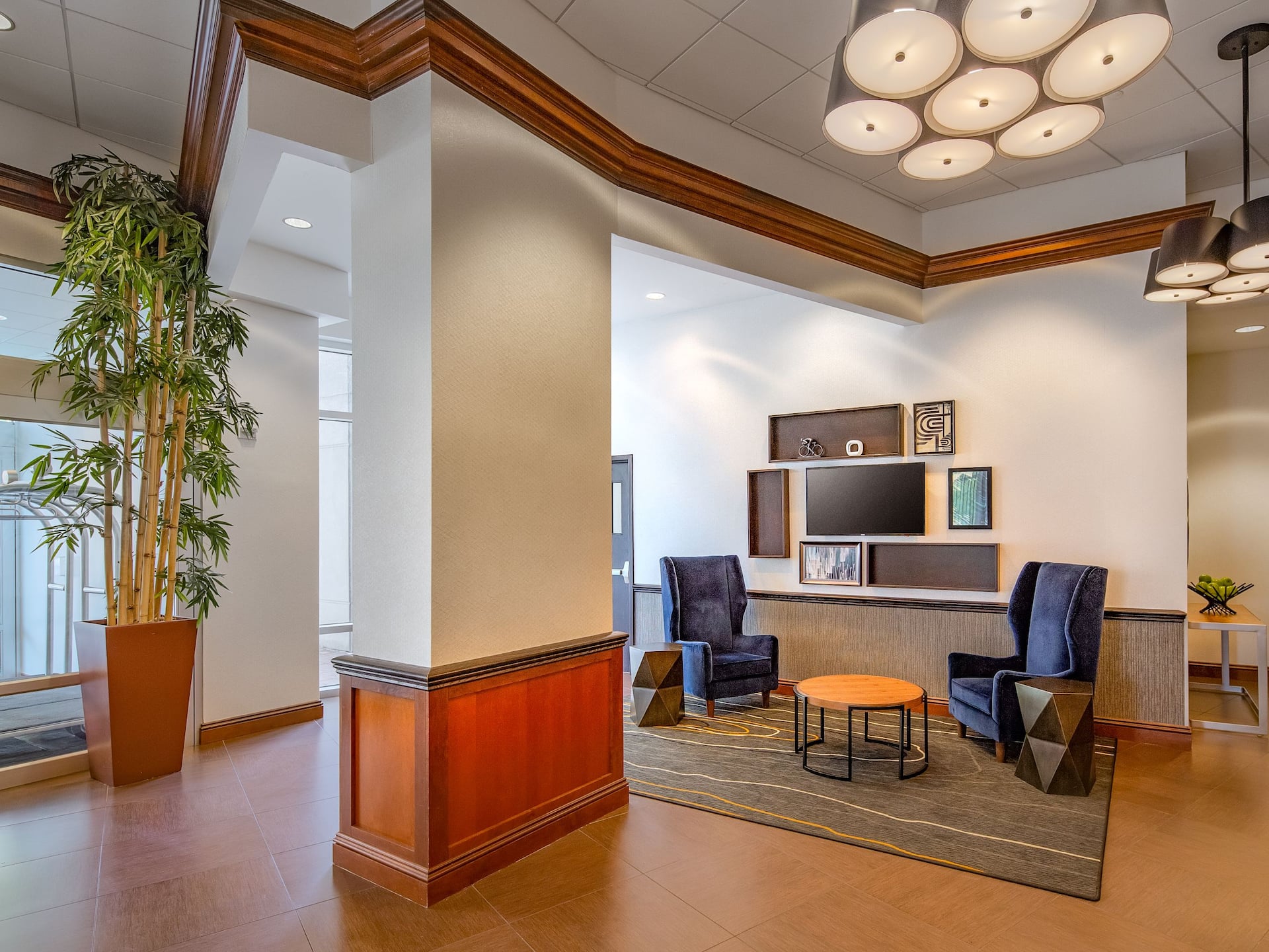 Hyatt Place Madison/Downtown Lobby Chairs Tv