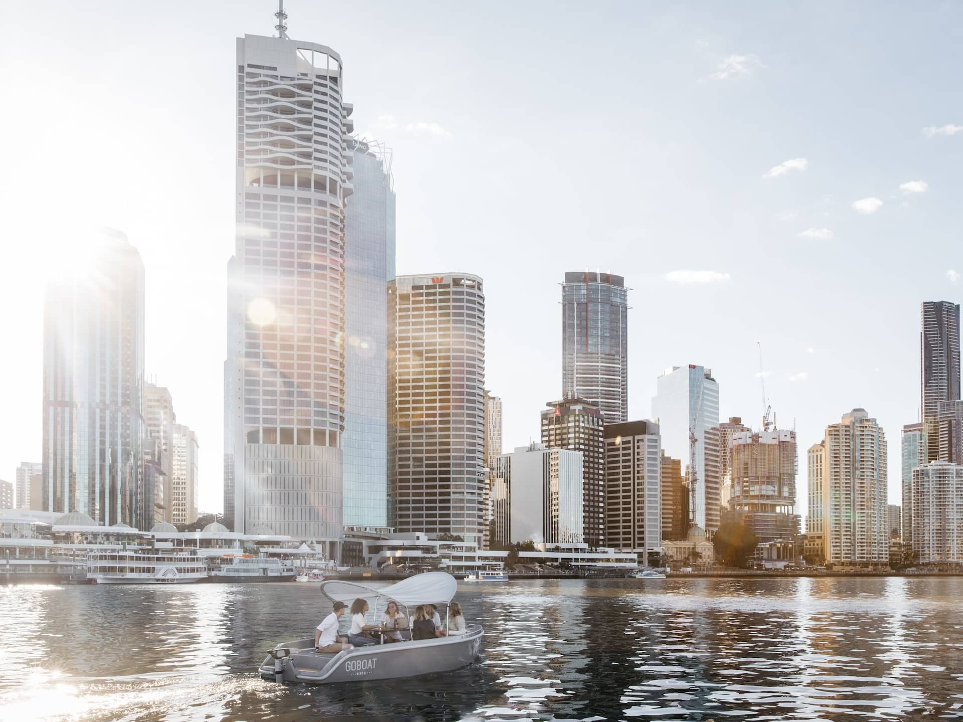 Hyatt Regency Brisbane GoBoat Brisbane City Sunlight View