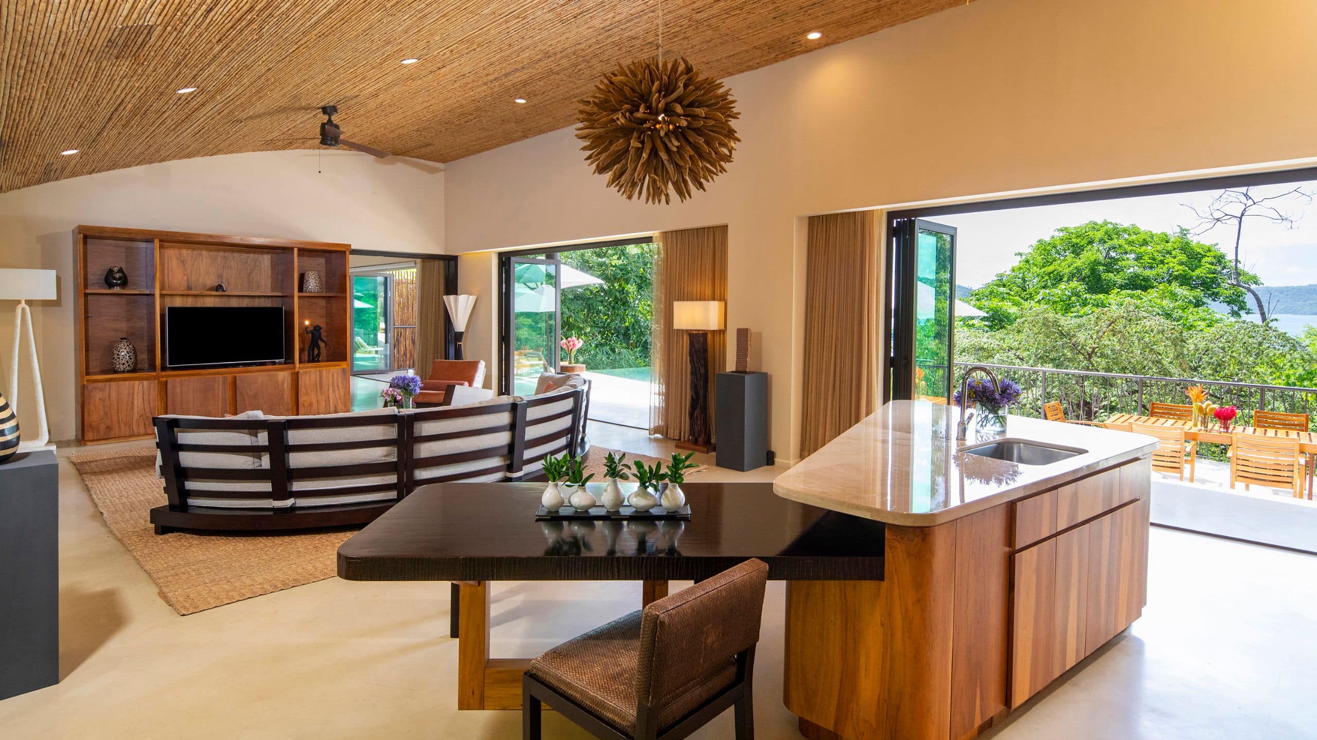 Andaz Costa Rica Resort at Peninsula Papagayo Presidential Suite Living Room Kitchen