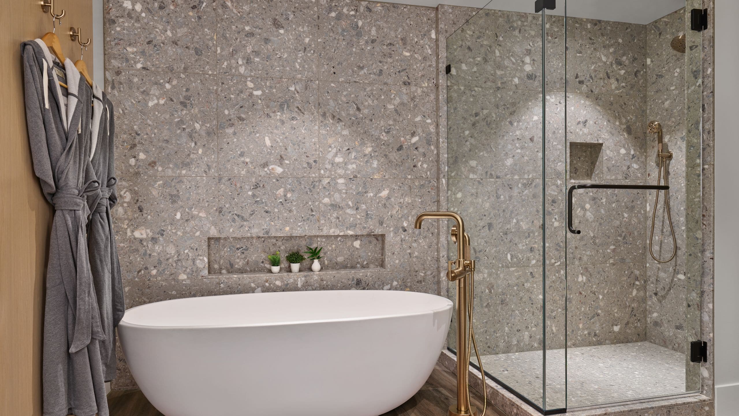 Mission Pacific Hotel Ethereal Suite Bathroom Bathtub