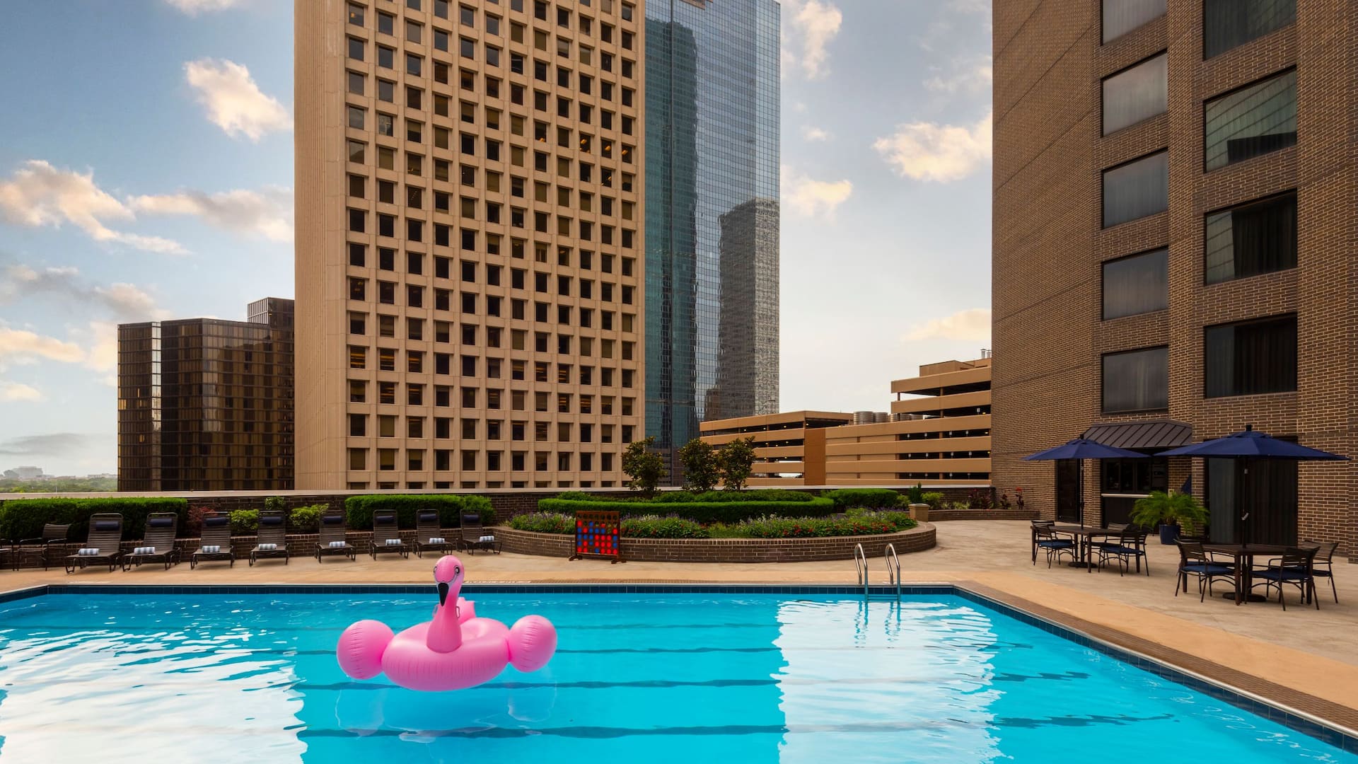 Hyatt Regency Houston Pool Deck Close Up