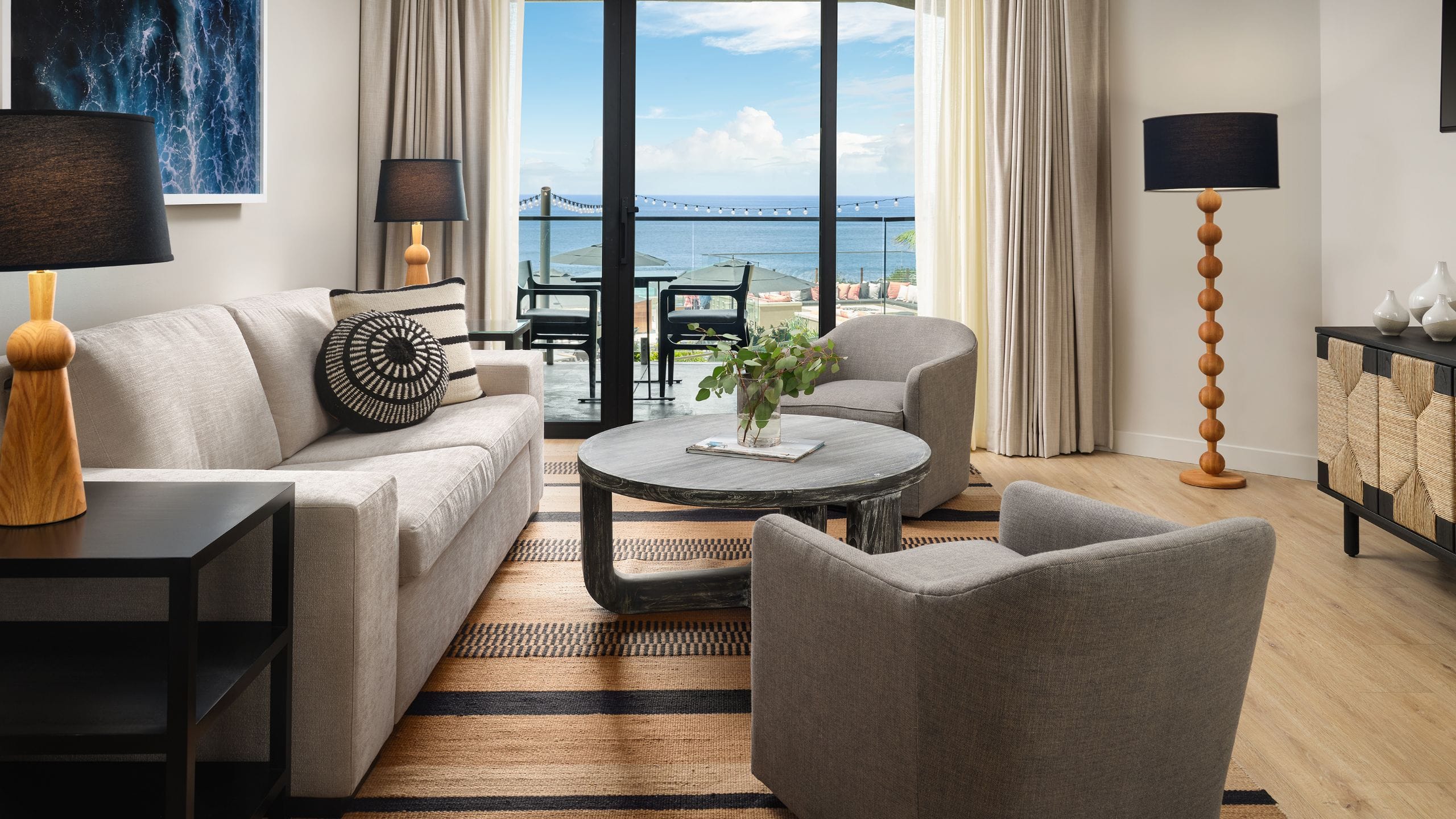 Alila Marea Beach Resort Encinitas Ocean View ADA One Bedroom Suite LR