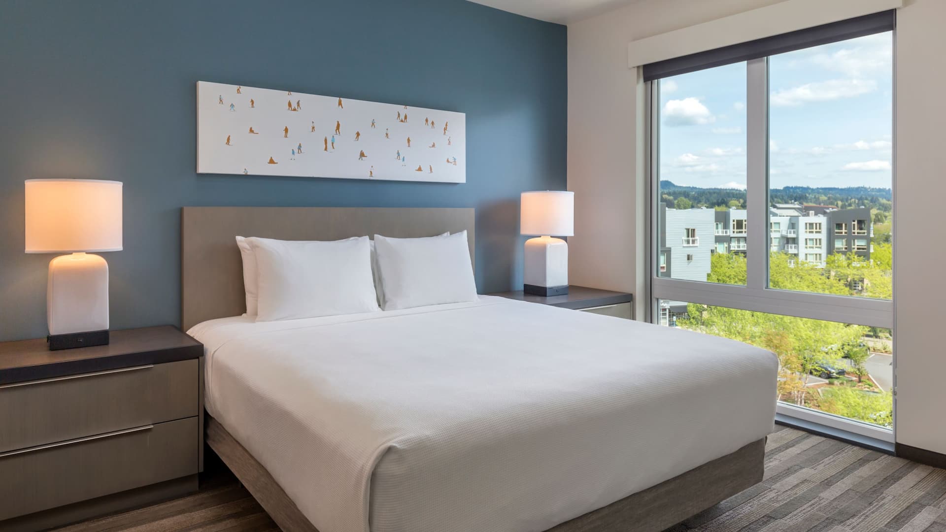 Hyatt House Portland / Beaverton One Bedroom Suite Bedroom