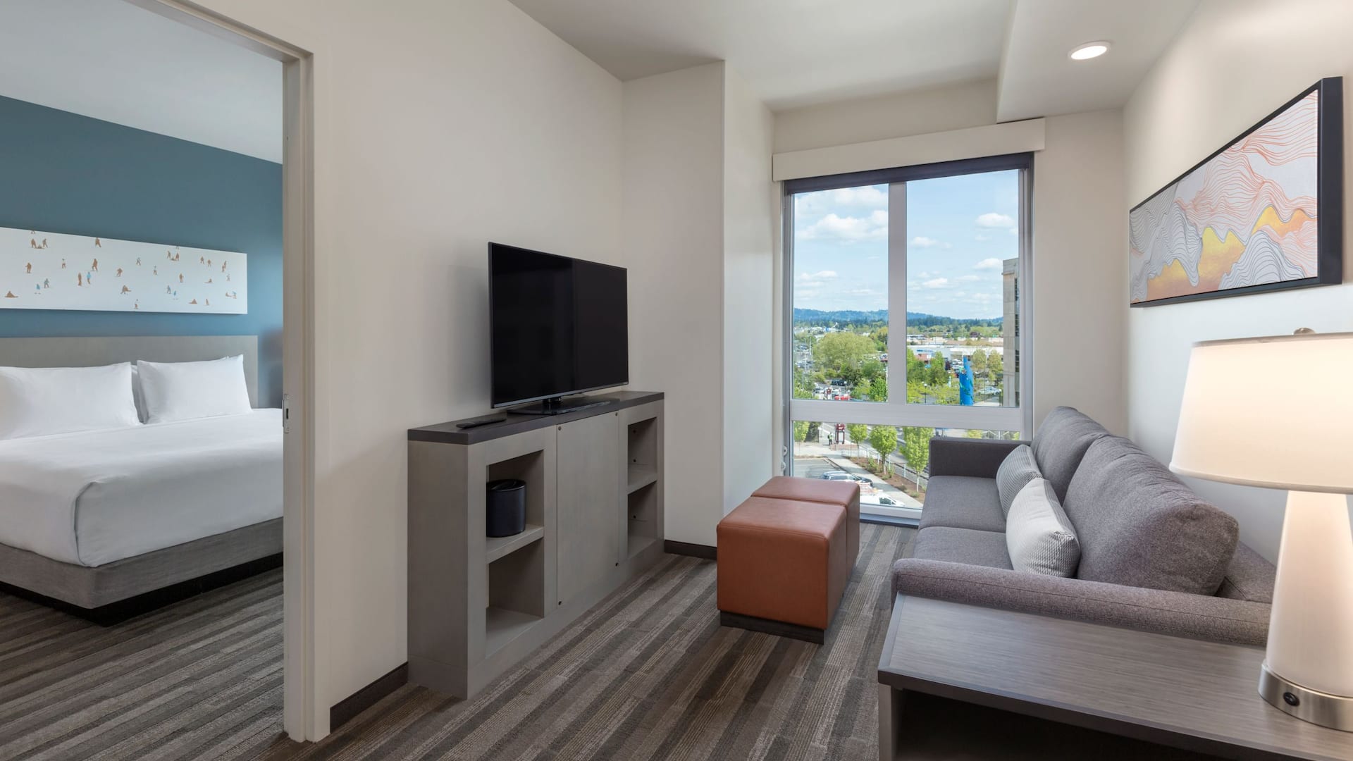 Hyatt House Portland / Beaverton One Bedroom Suite Living