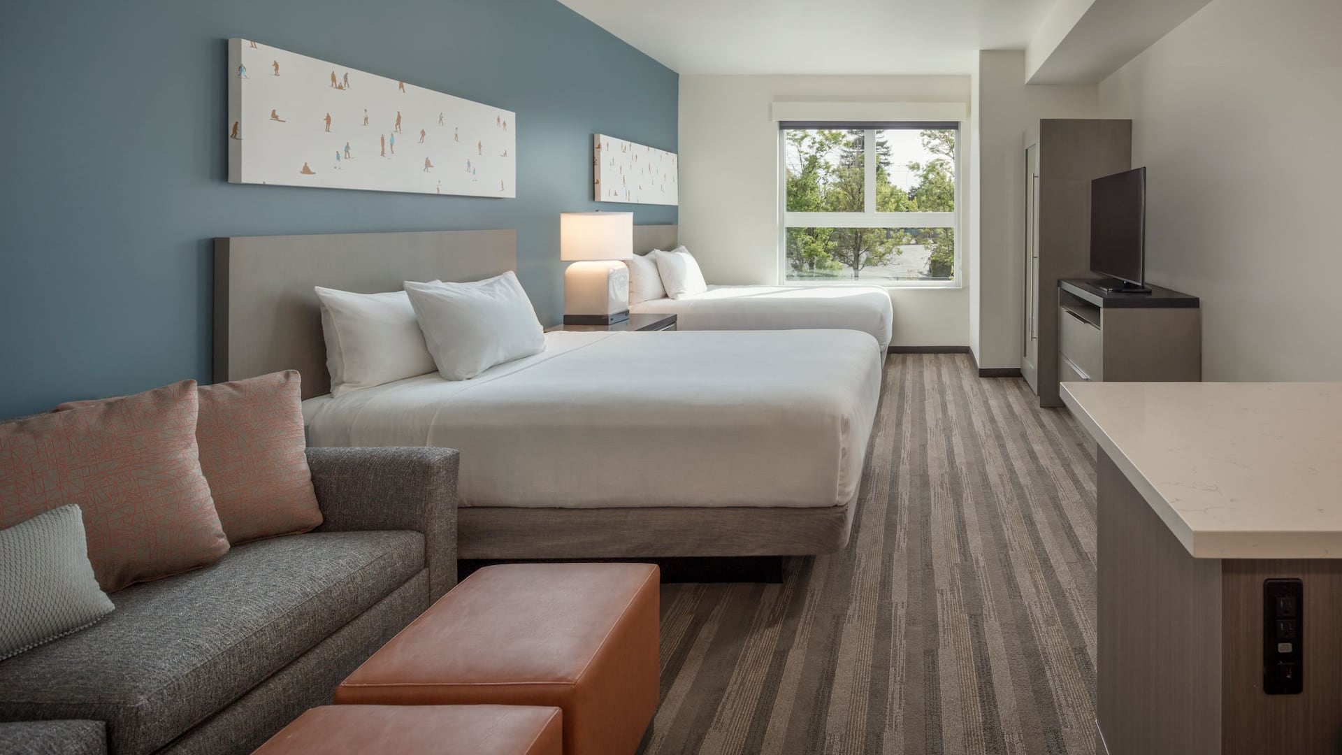Hyatt House Portland / Beaverton Studio Suite Two Queen