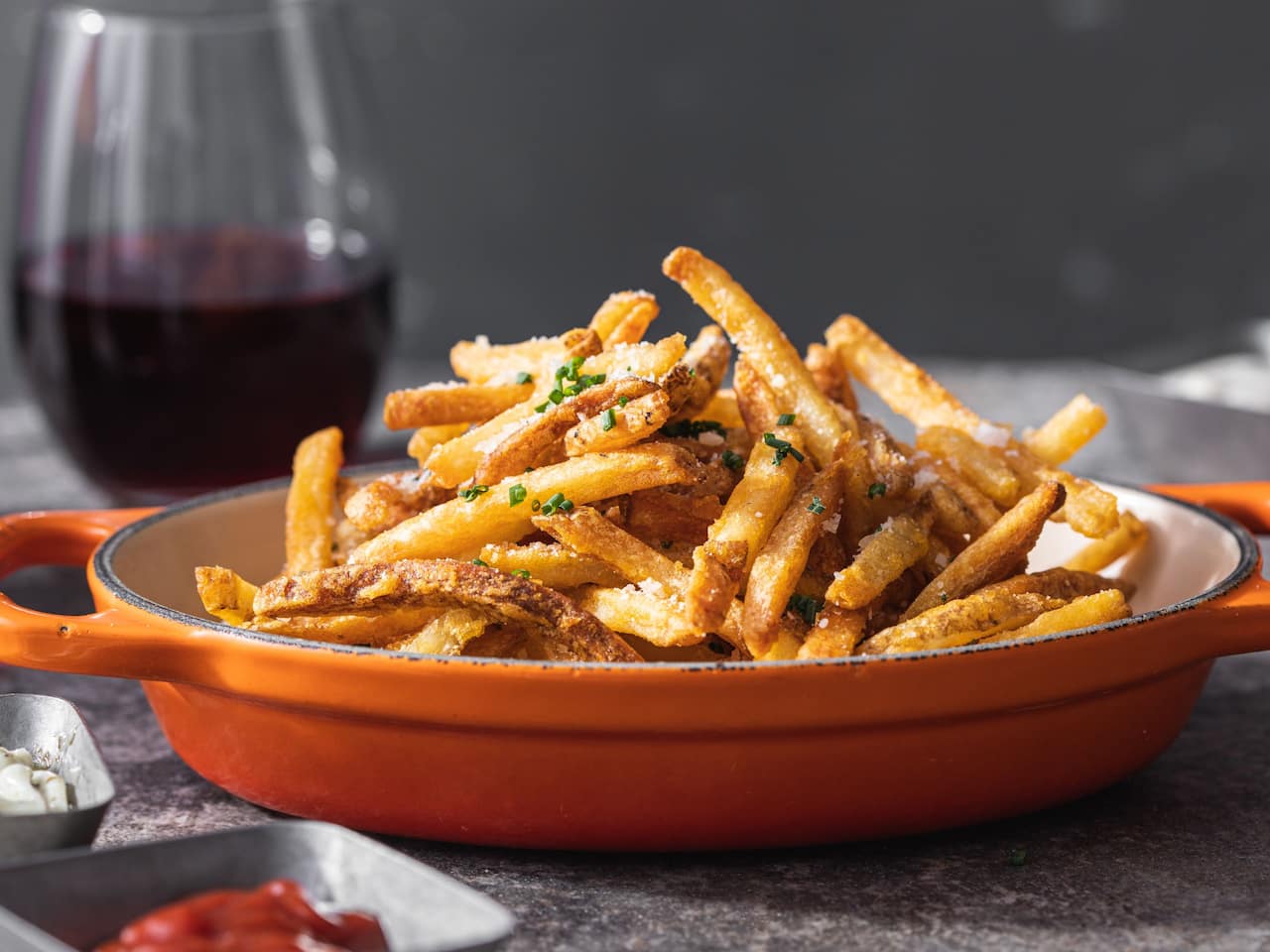 Fries with Red Wine