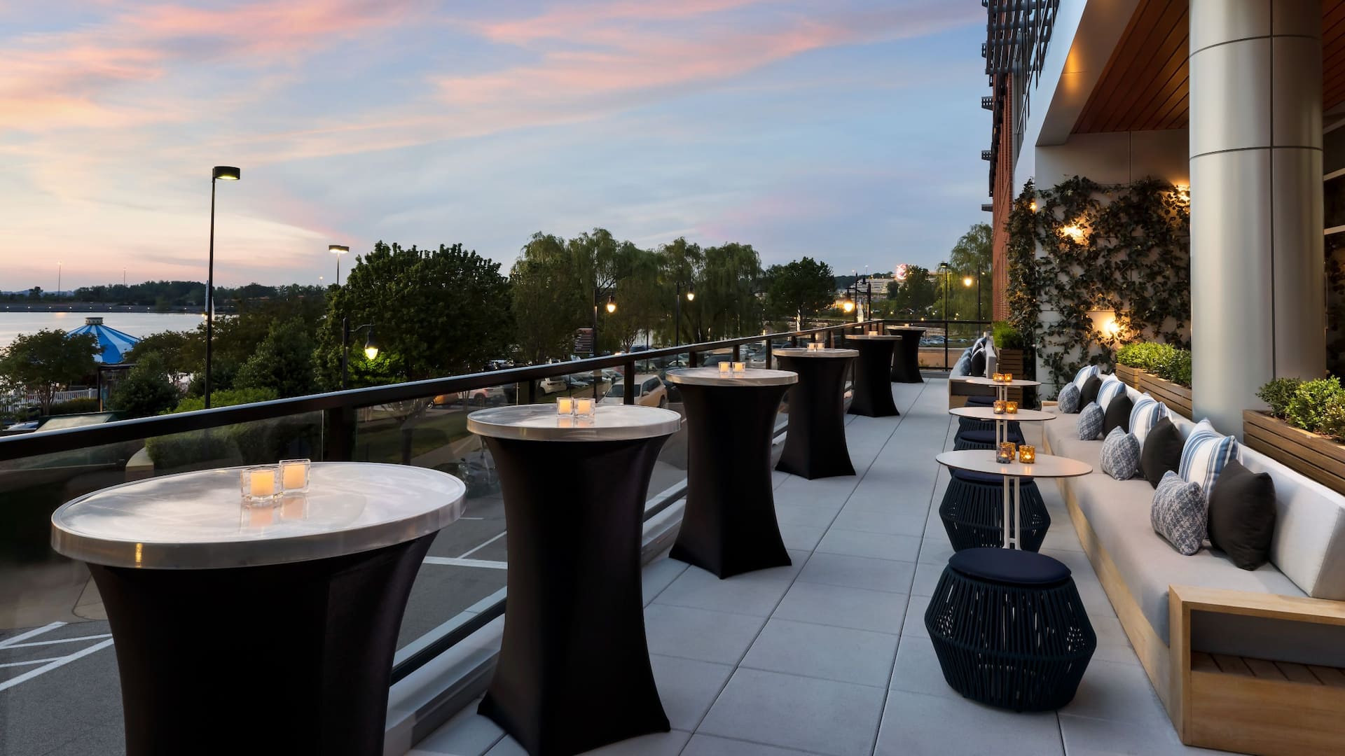 Hyatt Place National Harbor Patio Sunset