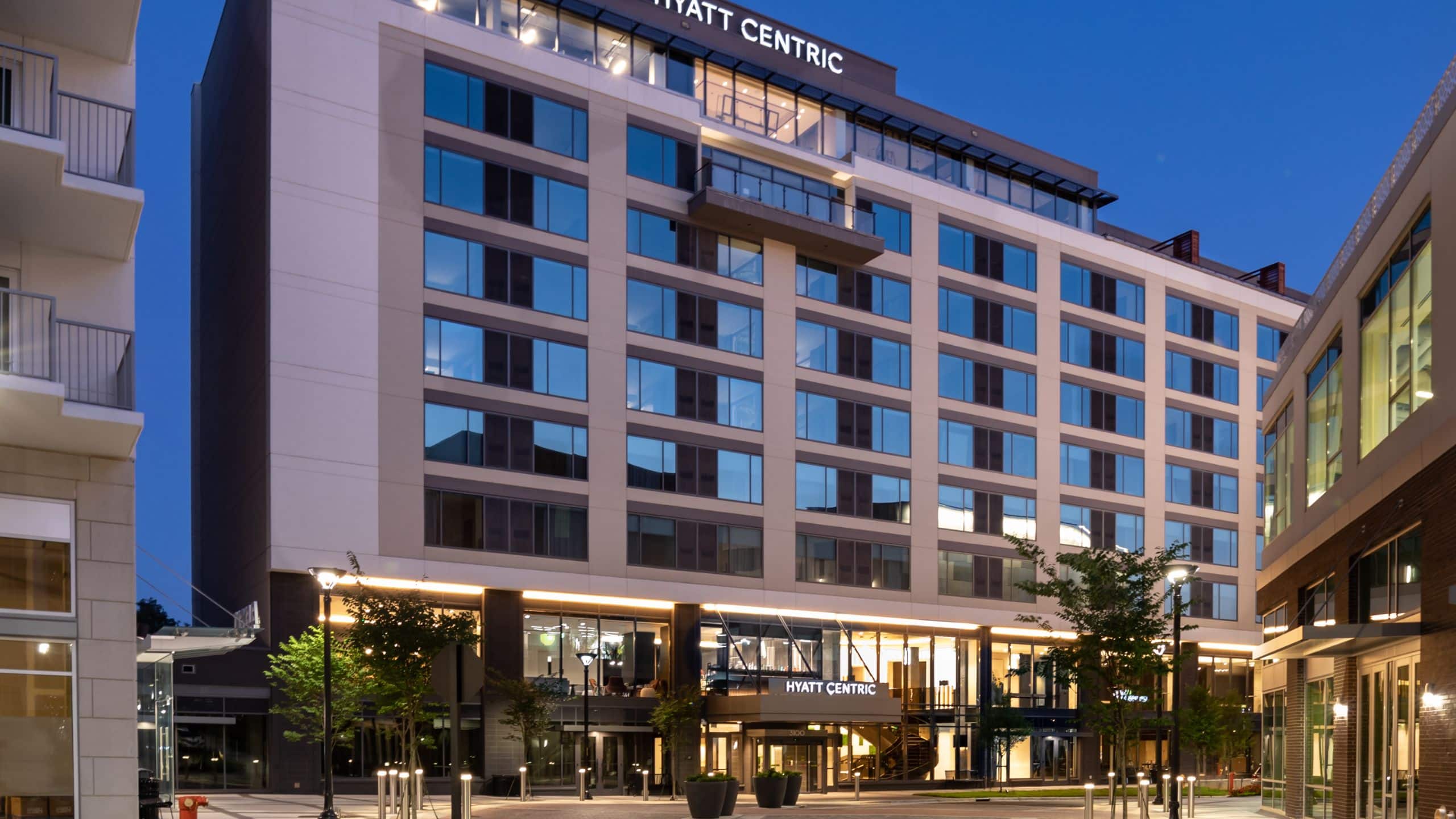 Hyatt Centric Charlotte SouthPark Exterior Twilight