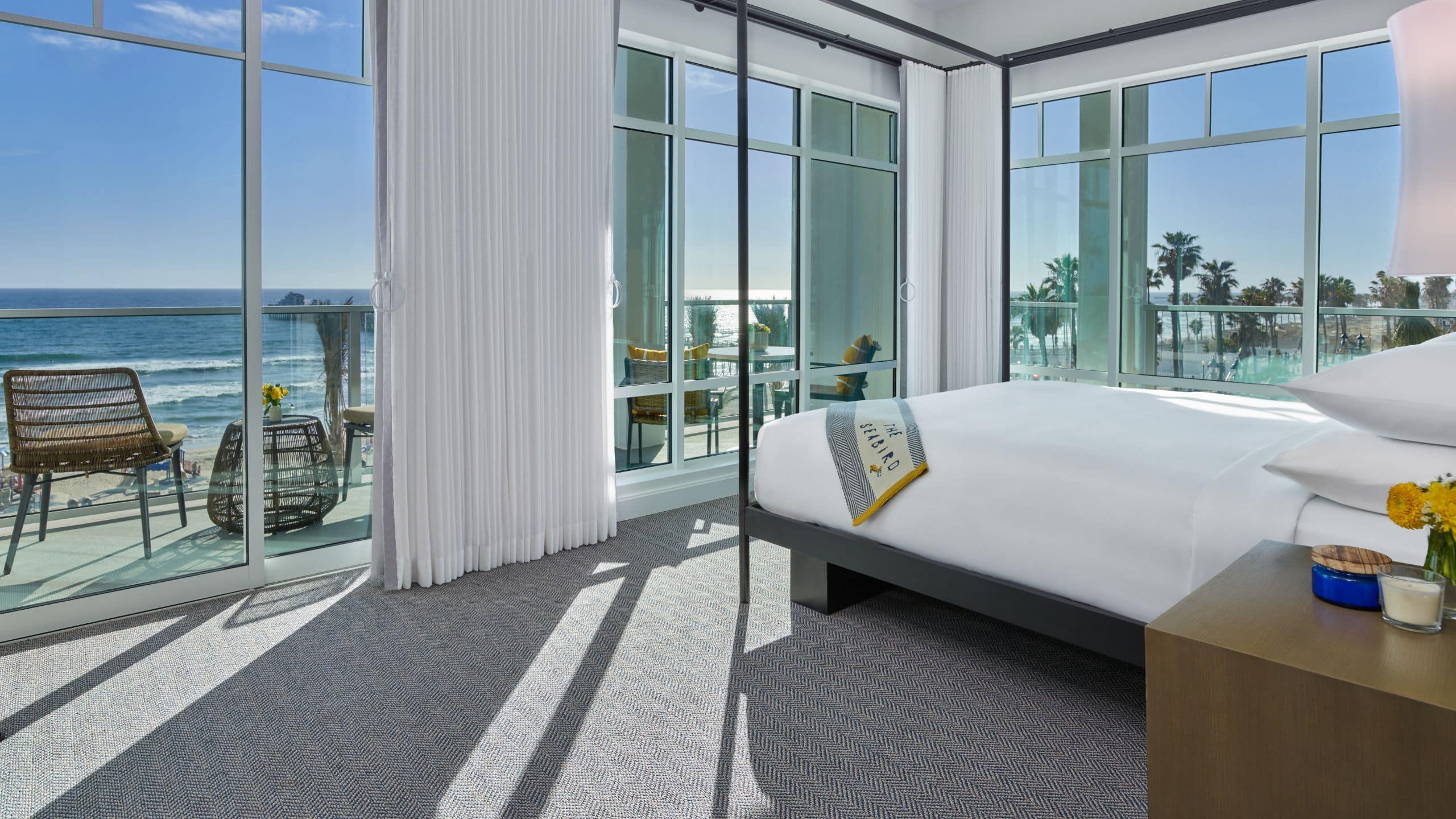 The Seabird Resort ADA Grand Ocean Suite Bedroom View