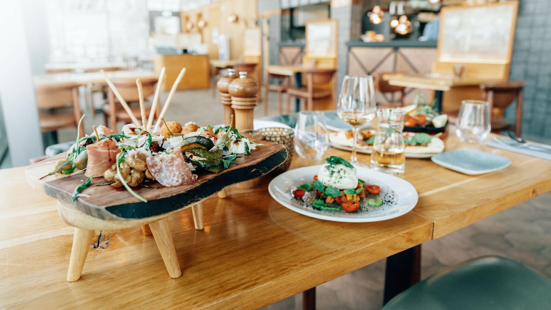 Italian antipasti at Grissini Restaurant of Hyatt Regency Cologne