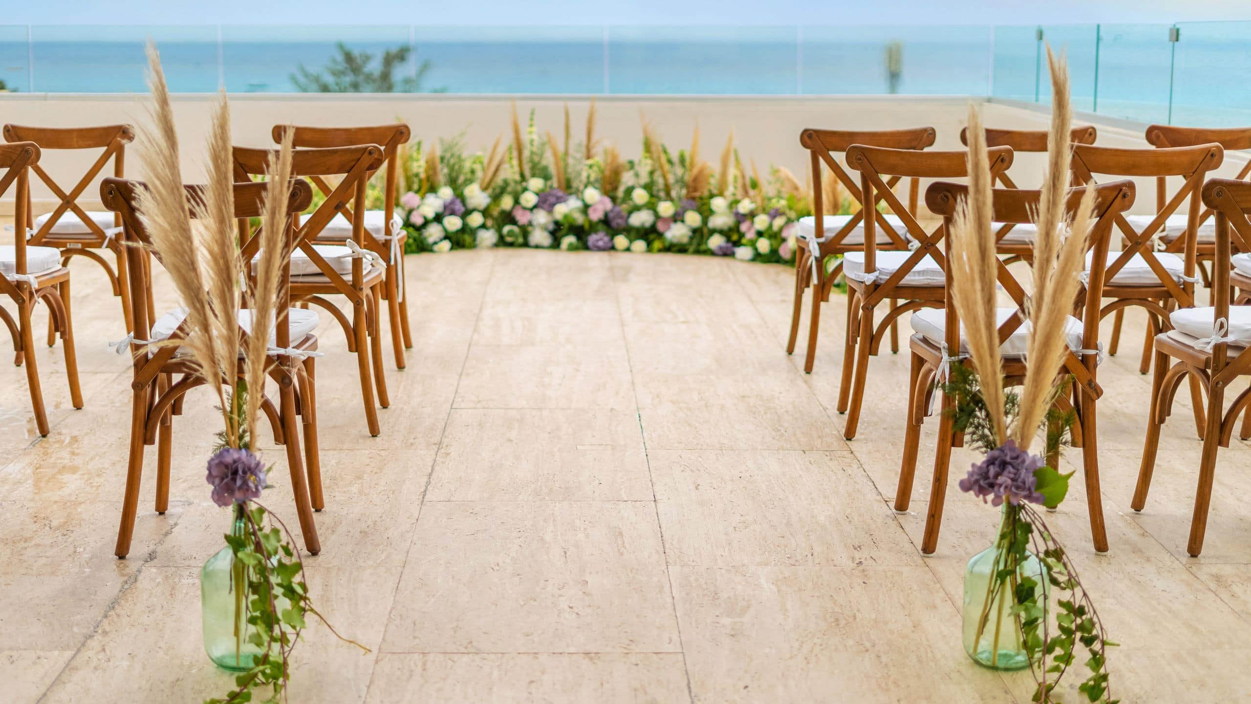 Thompson Playa del Carmen Main House Wedding Ceremony View