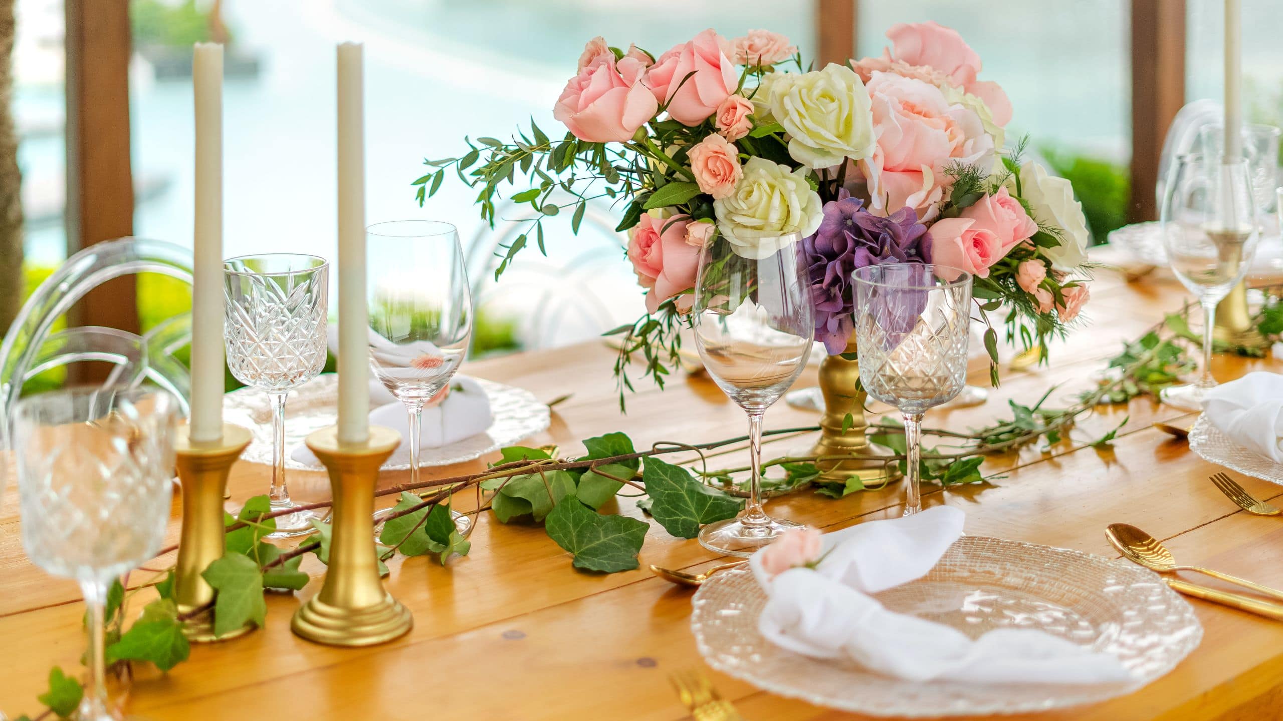 Thompson Playa del Carmen Main House Wedding Table Close up