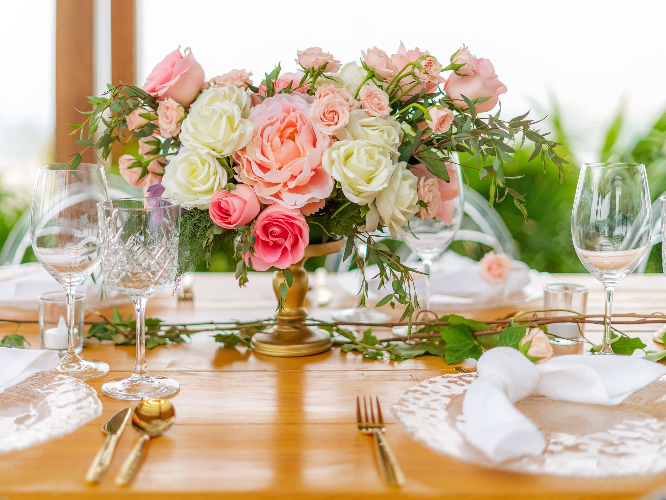 Hyatt Centric Playa del Carmen Wedding Table Center Bouquet