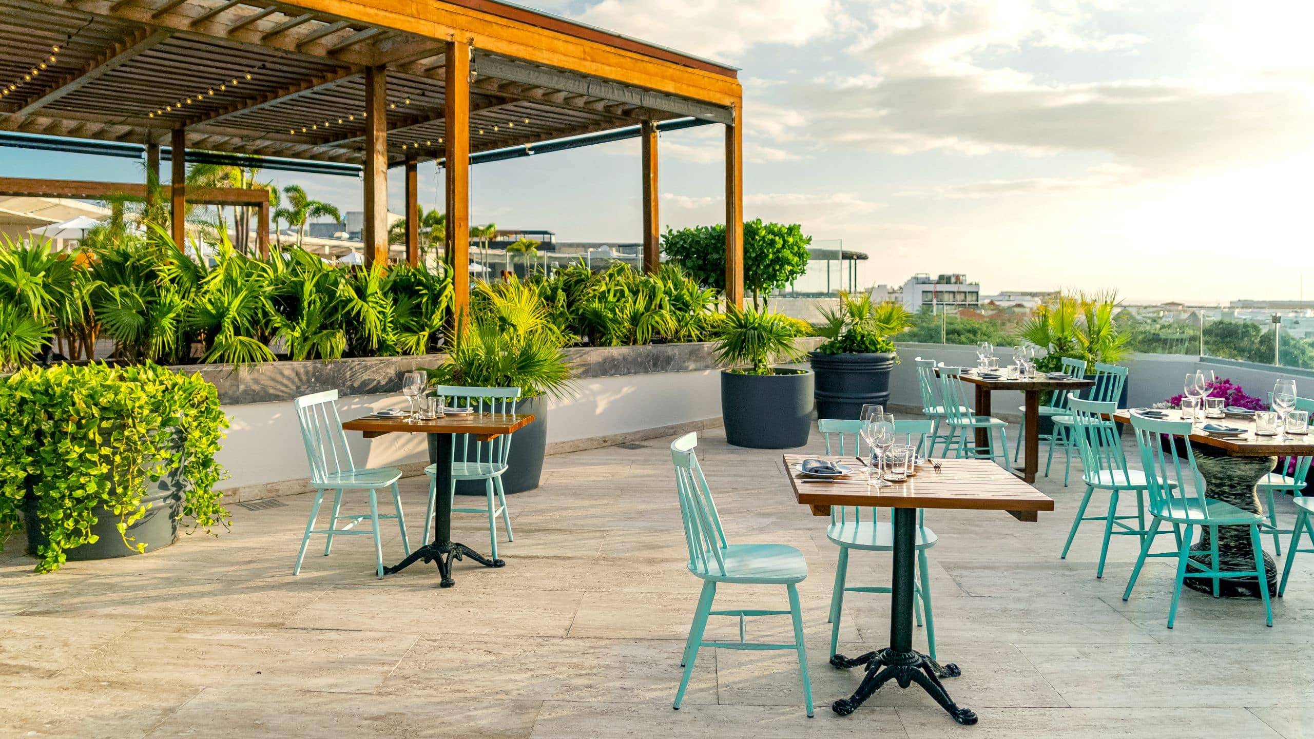 Thompson Playa del Carmen Main House Umi Urban Kitchen Terrace