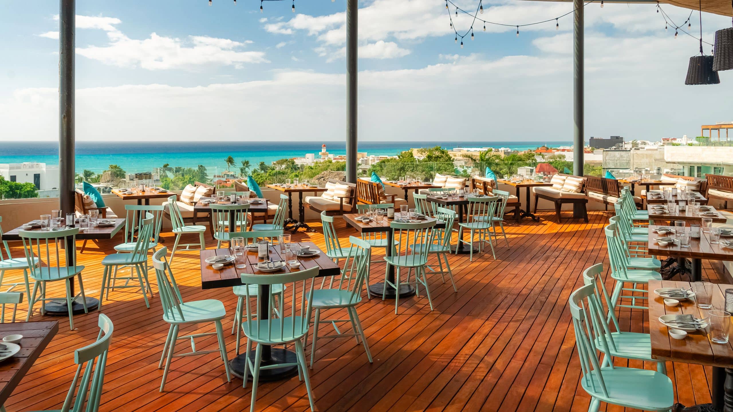 Thompson Playa del Carmen Main House Rooftop Restaurant Inside View