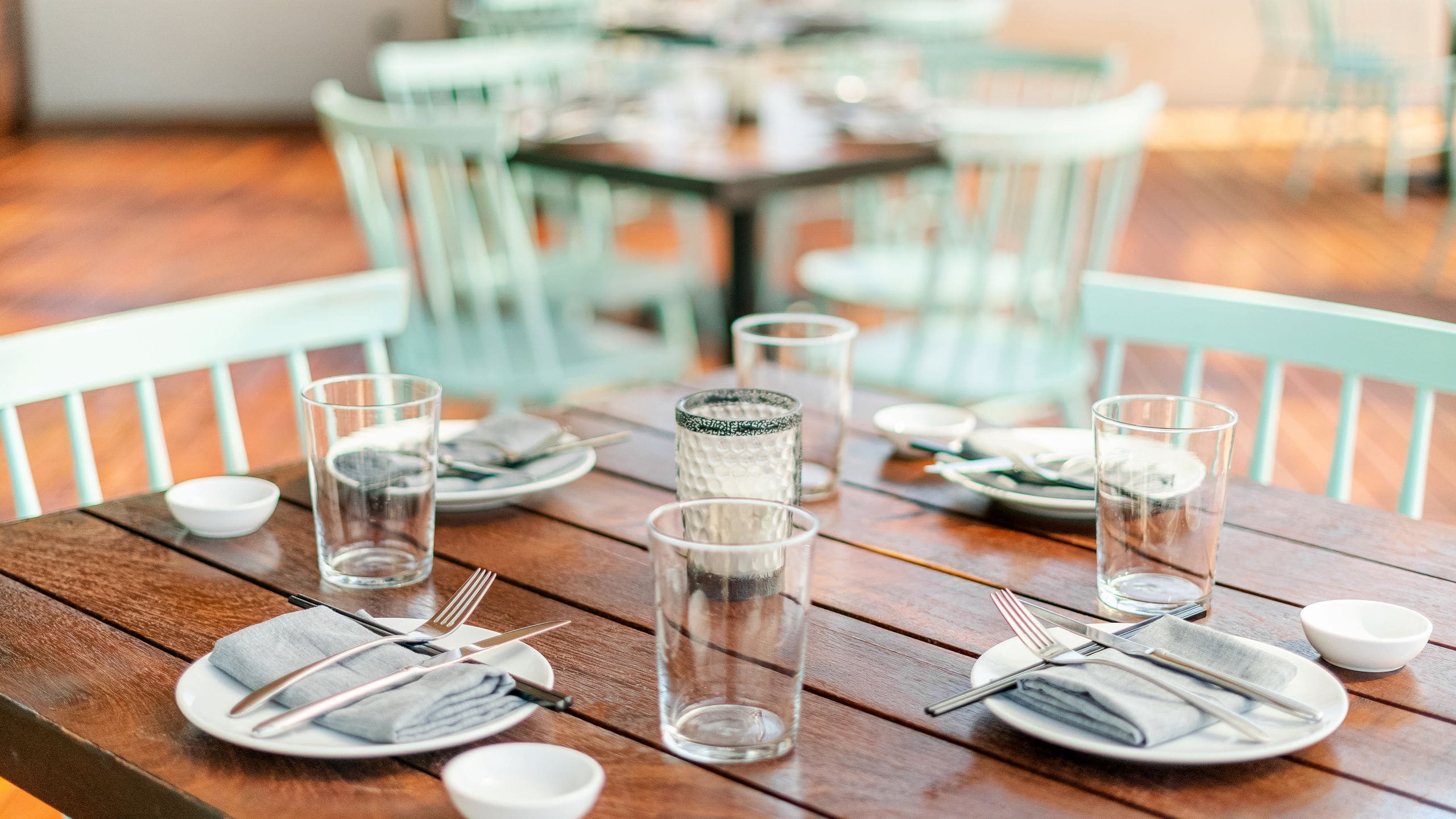 Thompson Playa del Carmen Main House Restaurant Table Close-up