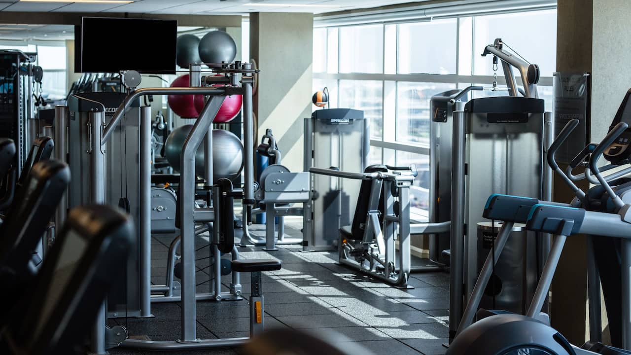 Fitness Center with weight machines