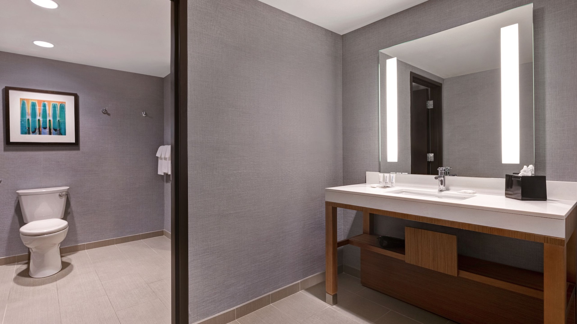 第 4，共 5 Hyatt Place Bloomington/Normal Two Queen Nook Bathroom