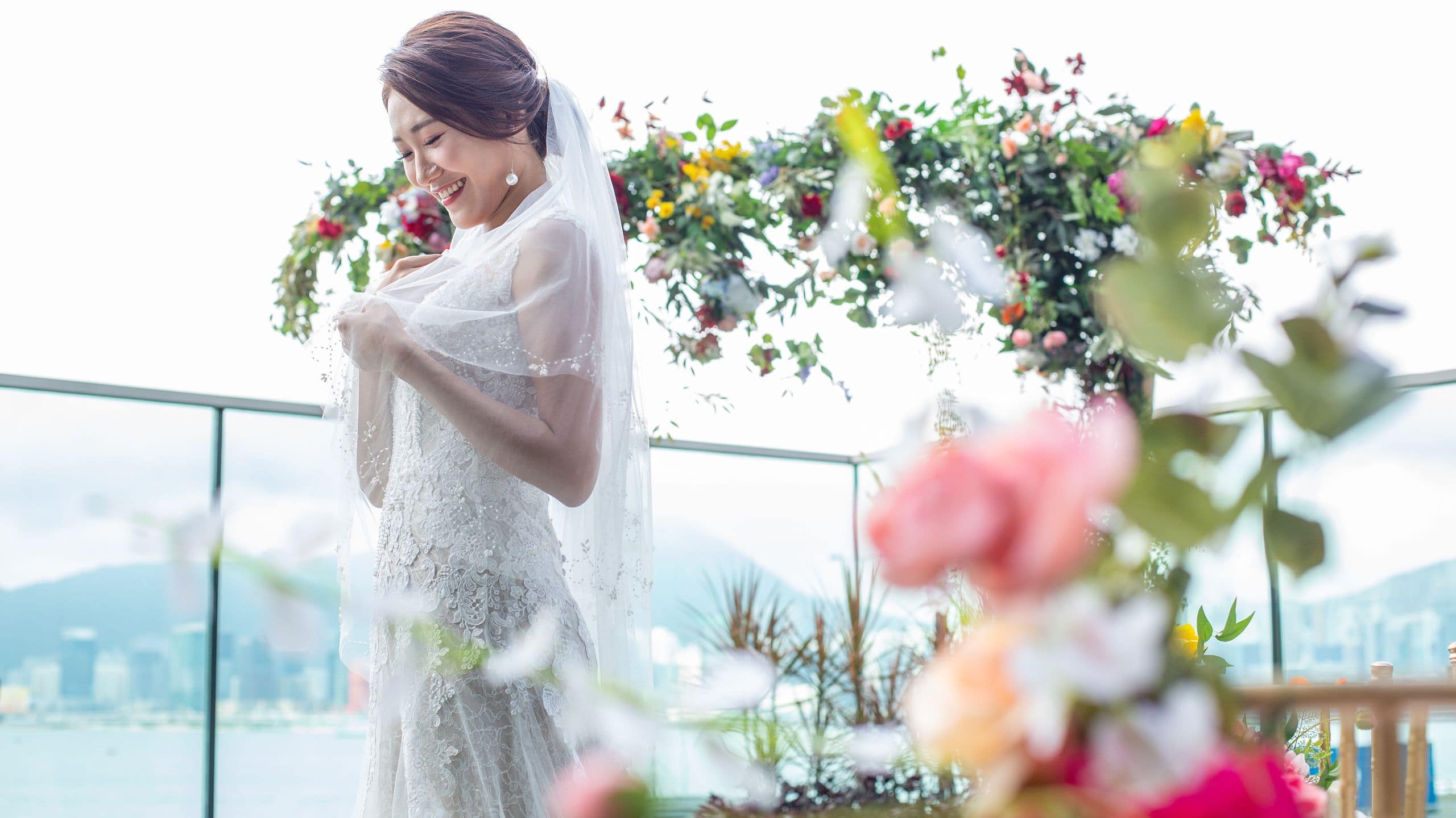Hyatt Centric Victoria Harbour Hong Kong Upper Farm Wedding Bride