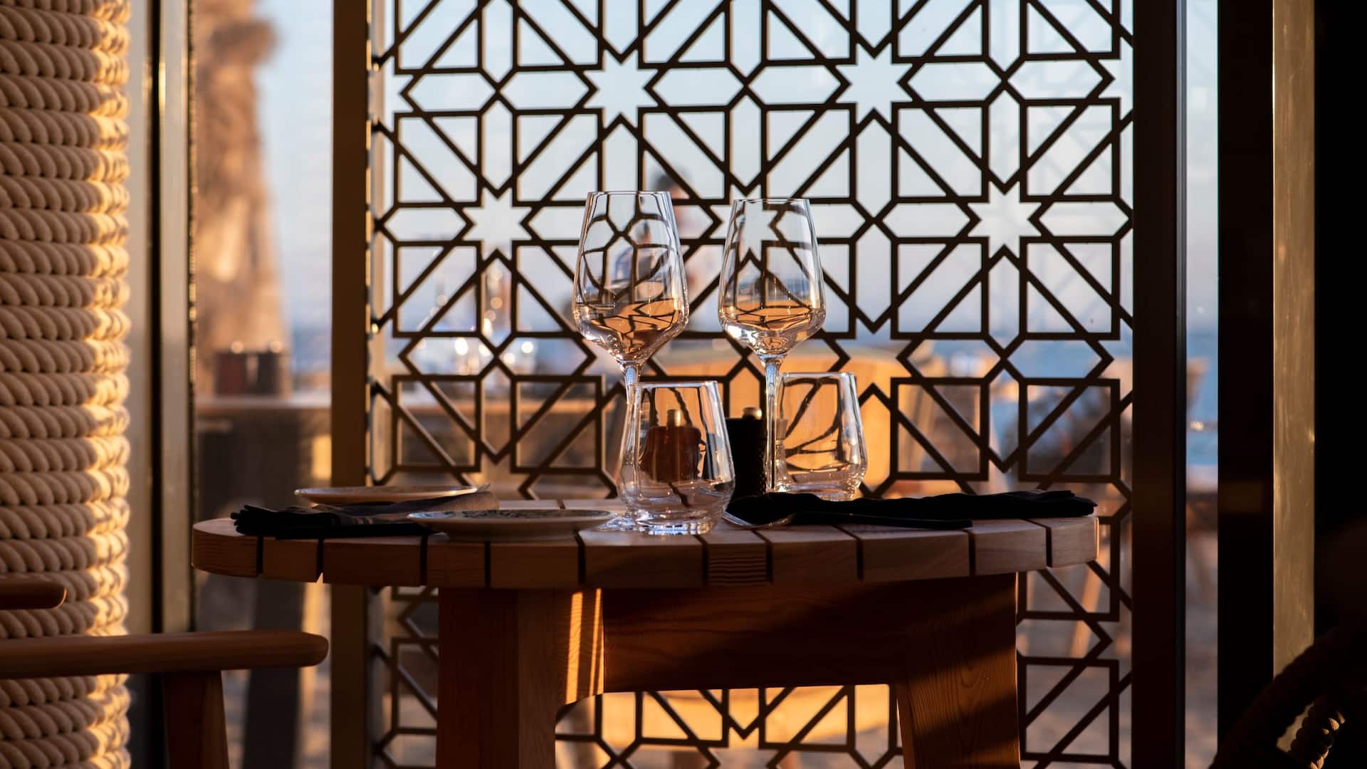 Hyatt Regency Taghazout Drinking Glass Close up