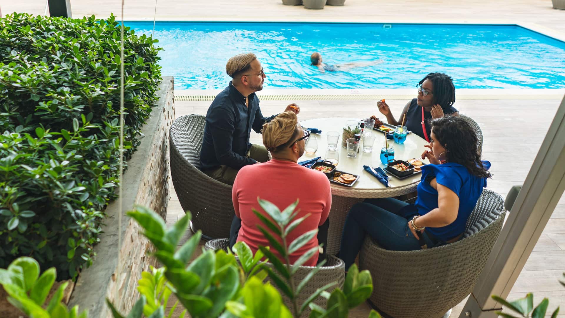 Hyatt Place Aruba Airport Poolside Dinner View