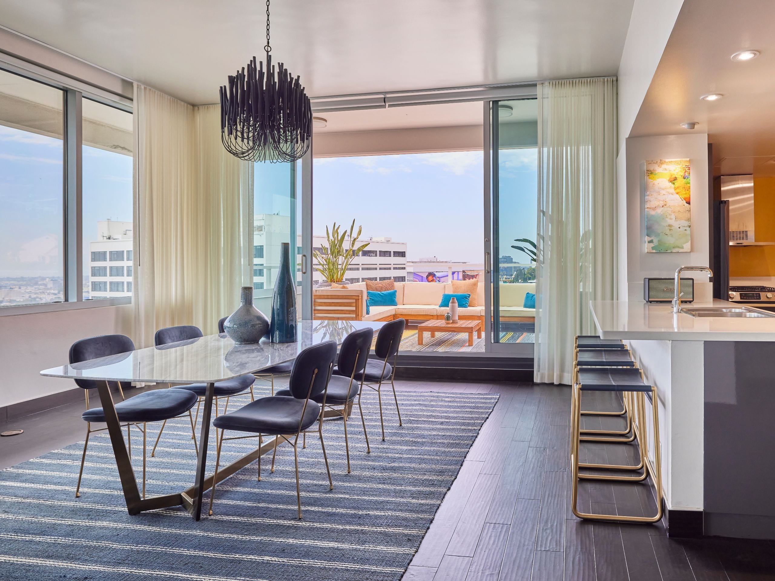 Andaz West Hollywood Panorama Suite Dining Kitchen