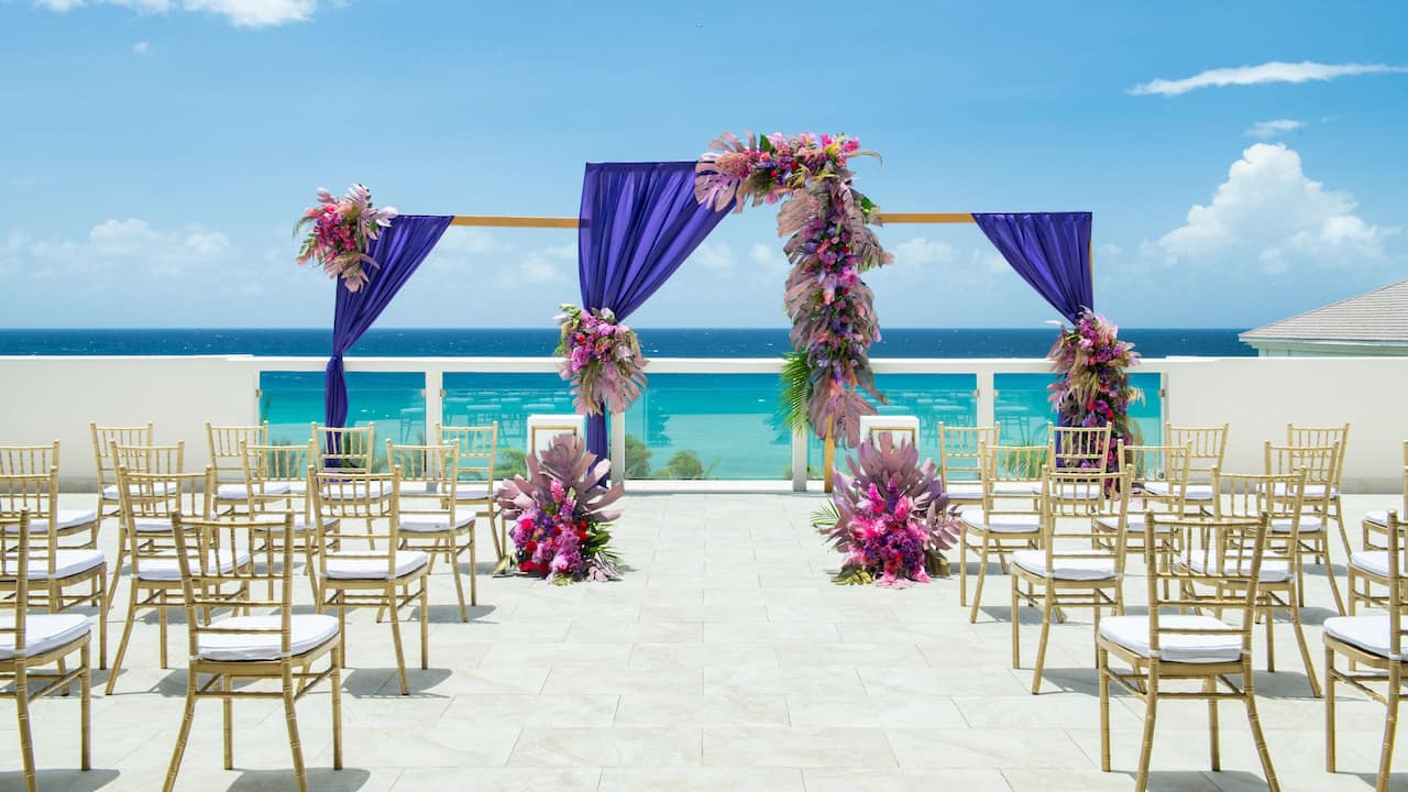 Sky Deck Wedding Set Up
