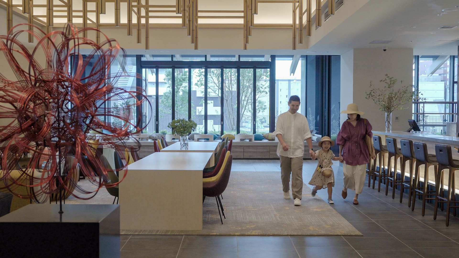 Hyatt House Kanazawa Family Walking In Lobby