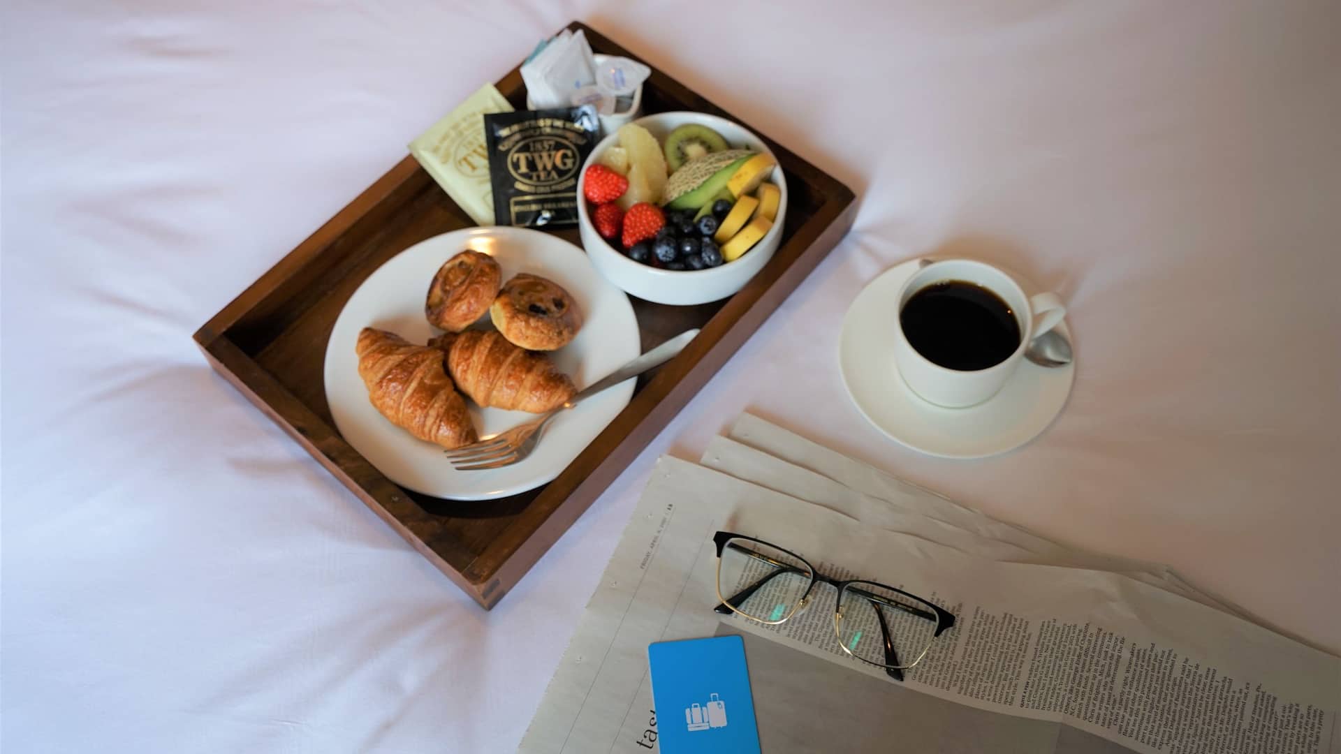 Hyatt House Kanazawa Breakfast Tray And Newspaper