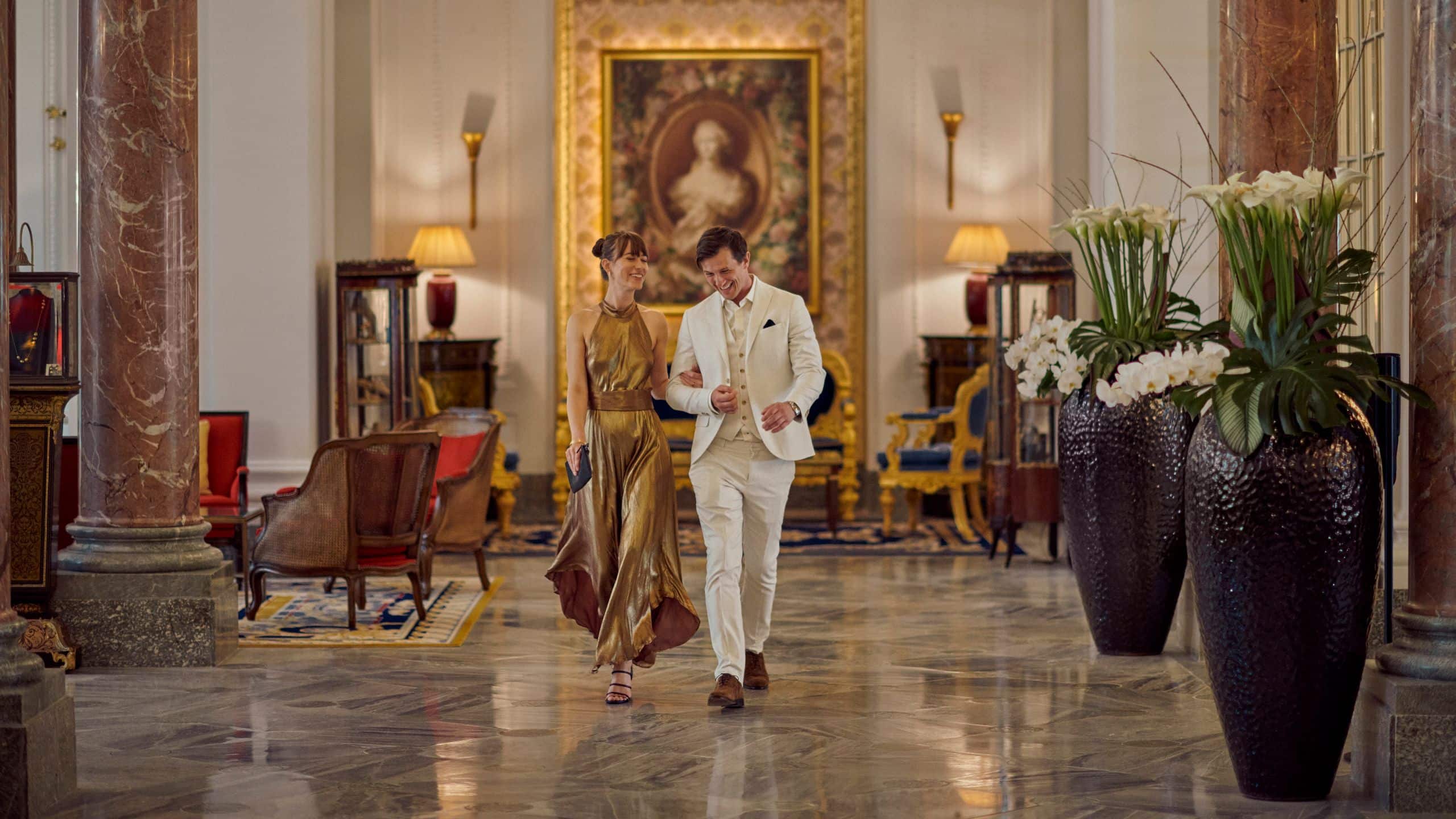 Hôtel du Palais Biarritz Lobby Evening