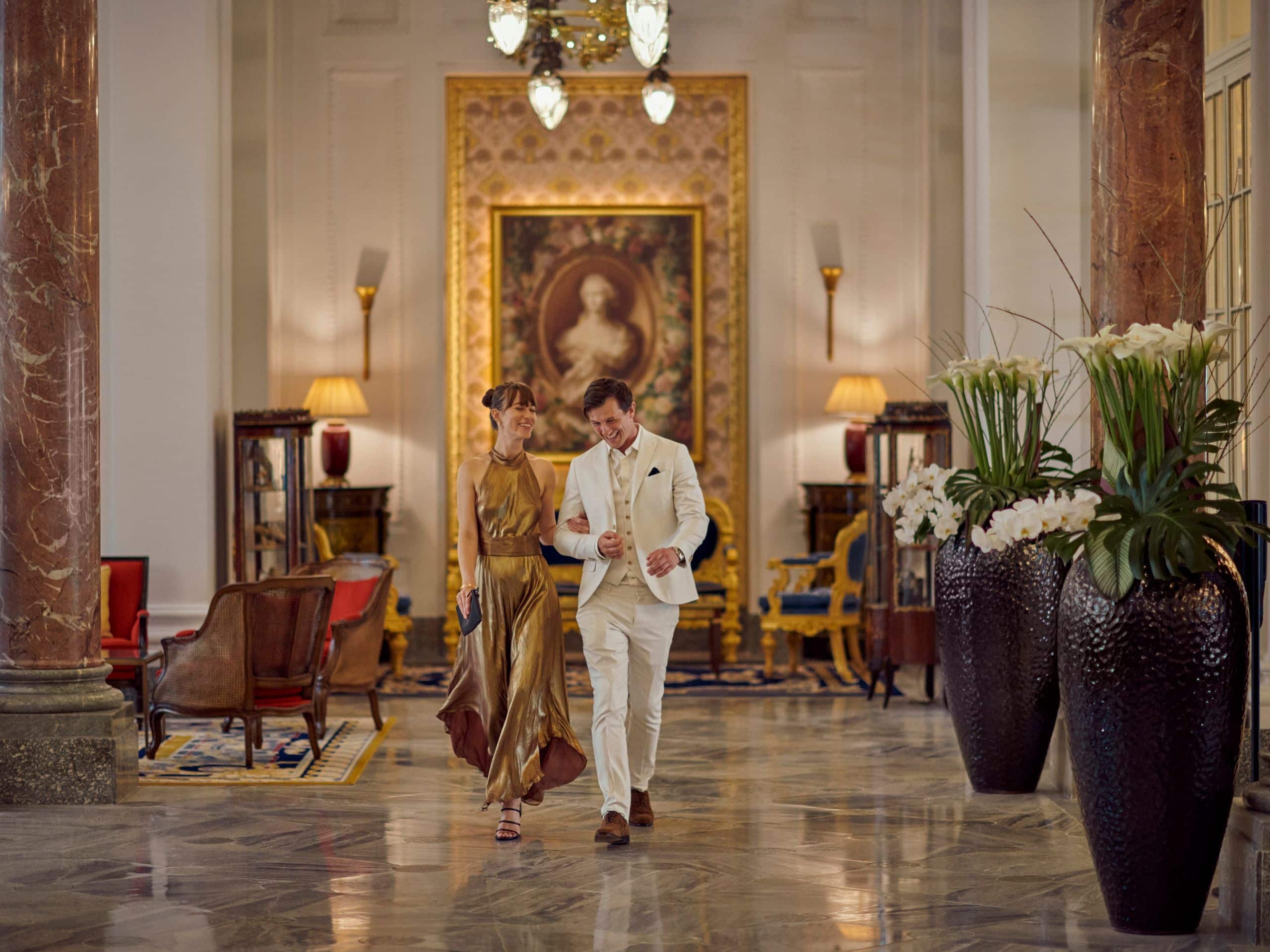 Hôtel du Palais Biarritz Lobby Evening