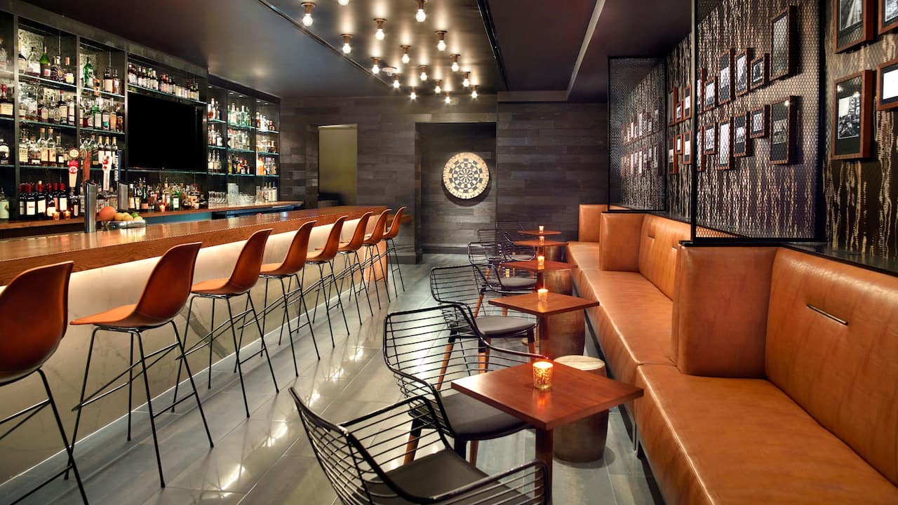 Black Gold Bar with bar top seating 