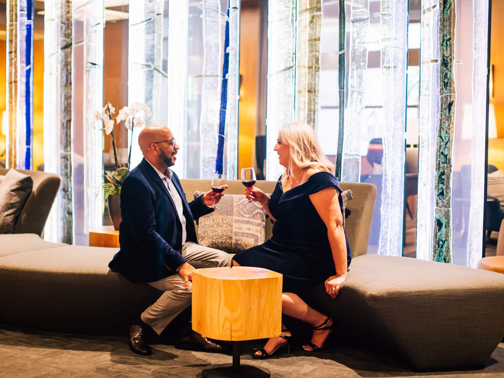 Grand Hyatt Seattle Lobby Couple