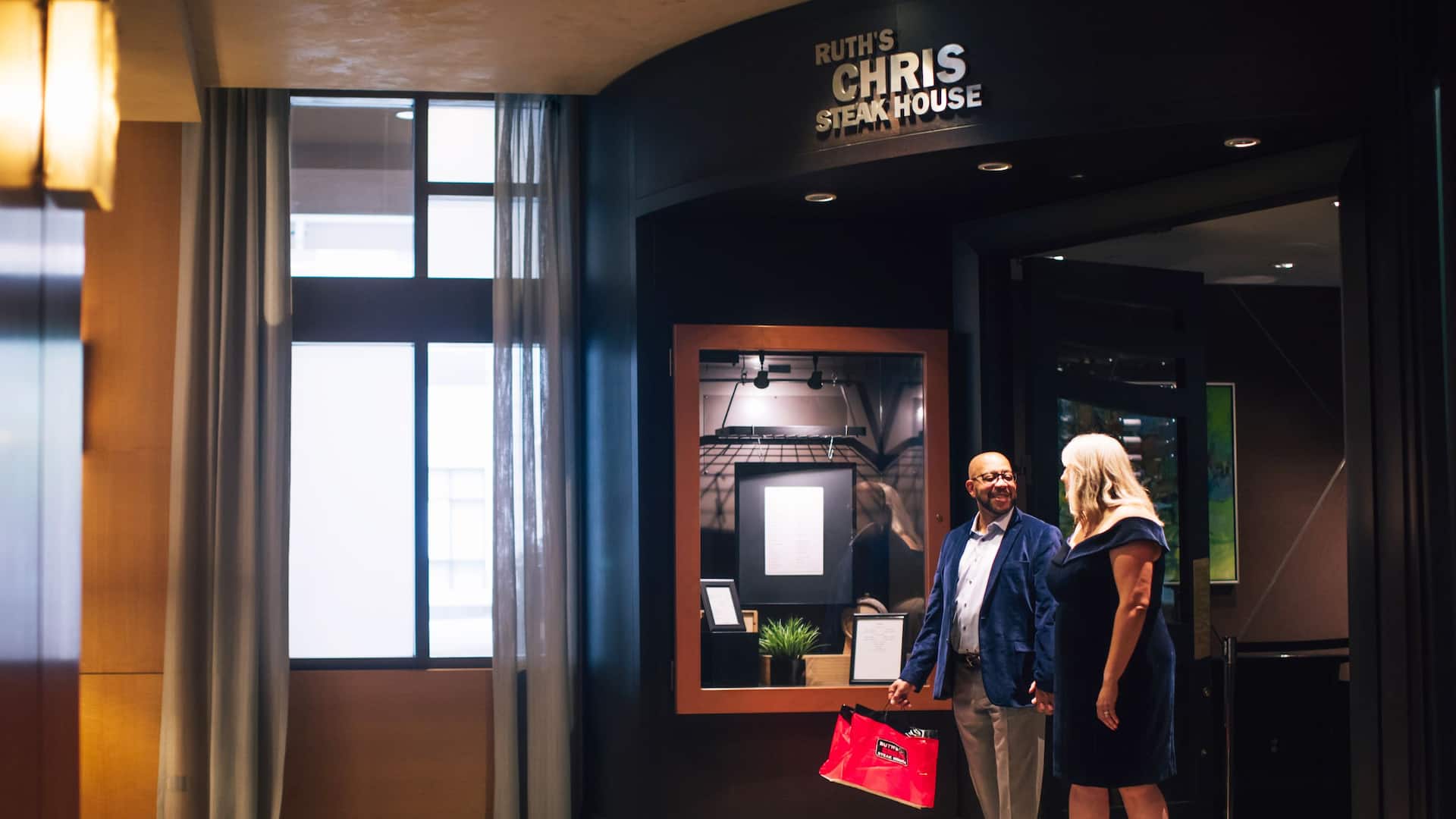 1 of 1 Grand Hyatt Seattle Steakhouse Couple