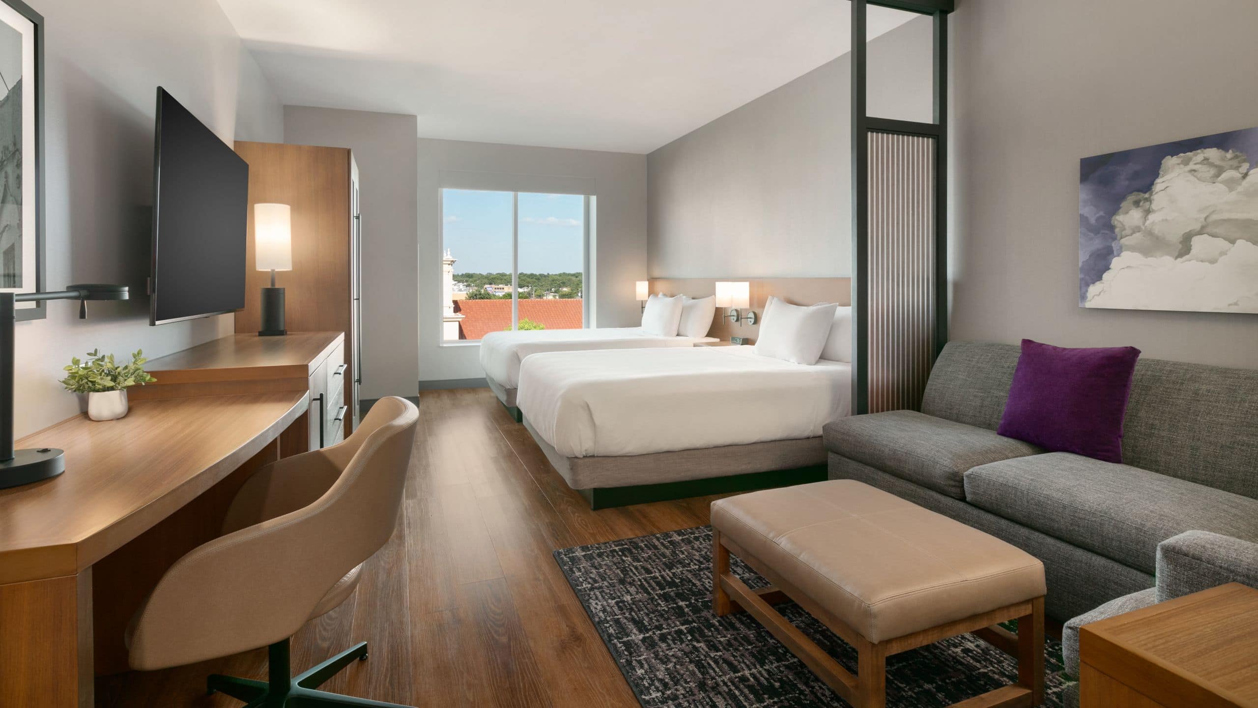 Hyatt Place Fort Worth / TCU Two Queen With Sofa Sleeper Setup