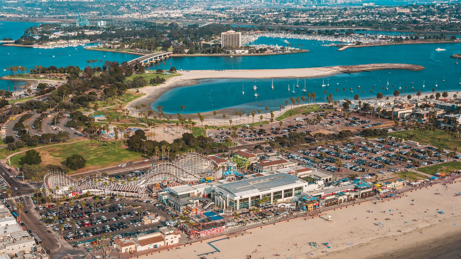 Hyatt Regency Mission Bay Spa and Marina Aerial Beach View