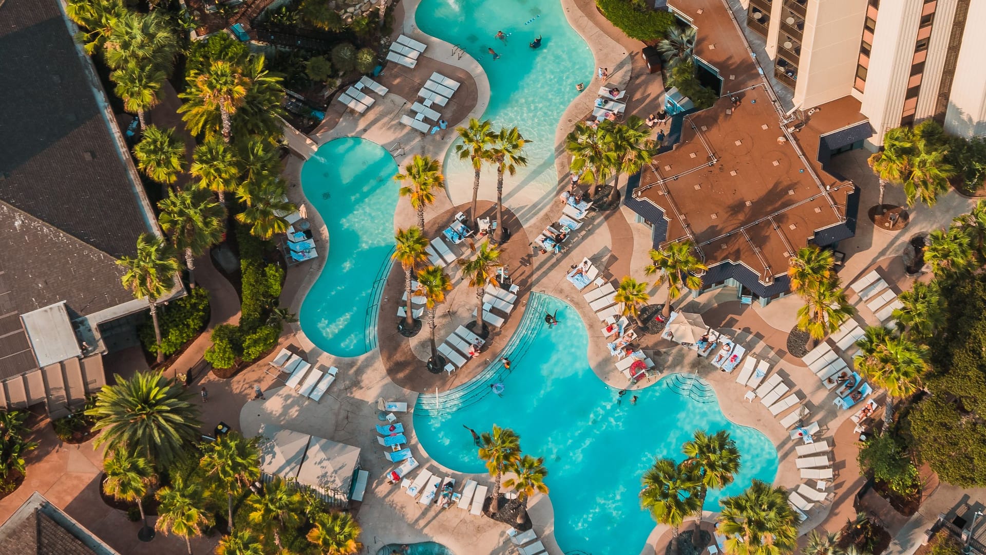 Hyatt Regency Mission Bay Spa and Marina Aerial Pool Wide View